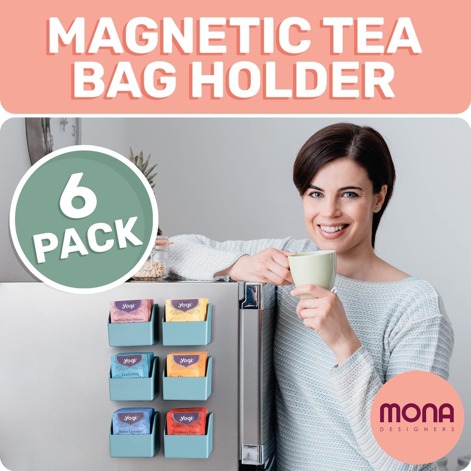 Organizador Magnético de Té Mona - 6 Soportes para Refrigerador