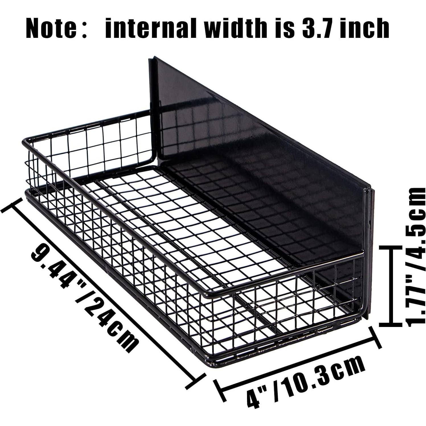 Cesta Magnética Ganydet 24x10 cm Organizador Nevera Negro