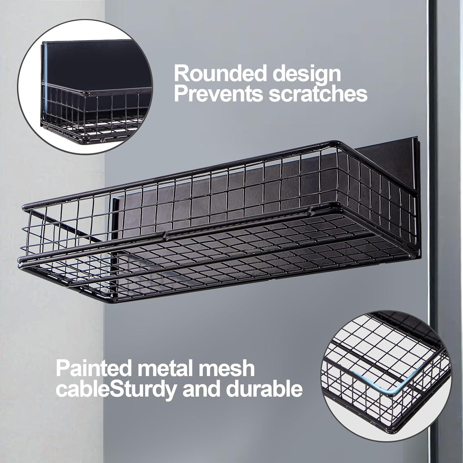 Cesta Magnética Ganydet 24x10 cm Organizador Nevera Negro