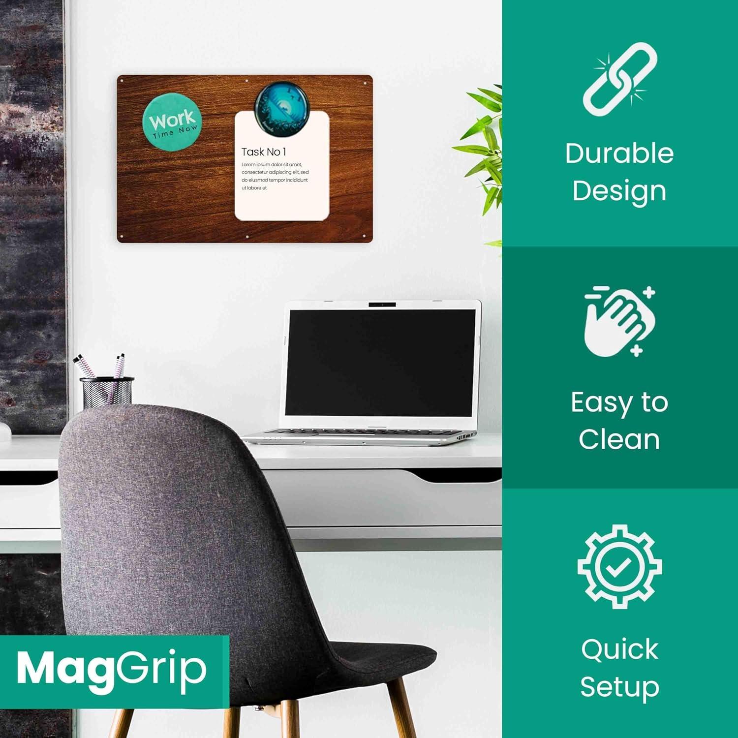 Placa Magnética de Acero Inoxidable MagGrip 44.5x29.2cm Adhesiva