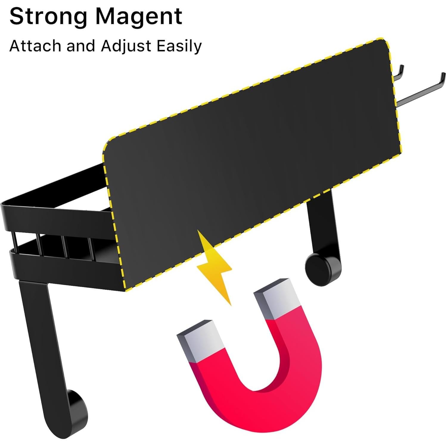 Soporte Magnético para Toallas de Papel ZUNTO Negro con Estantes