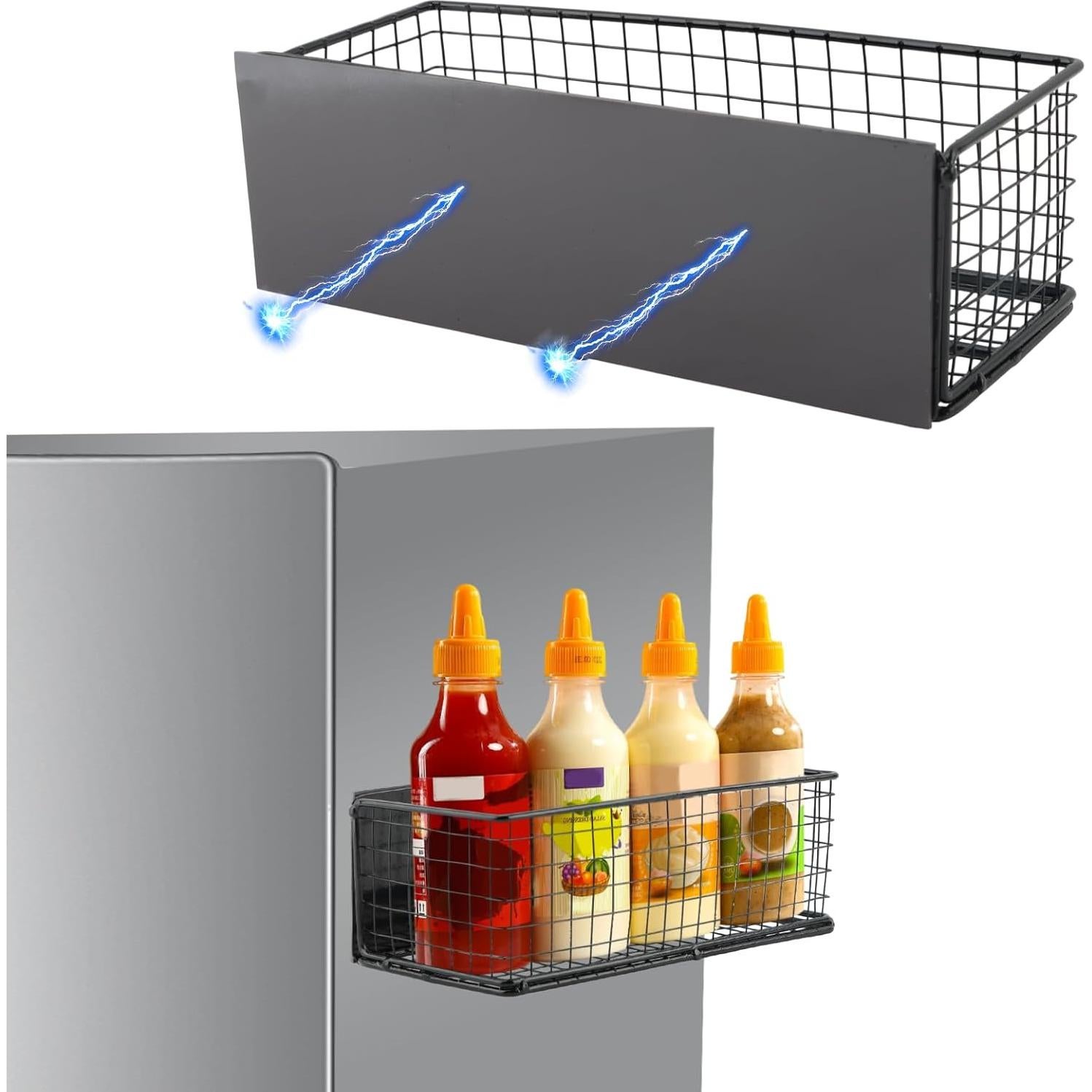 Organizador Magnético de Nevera Ranjaner 25x10x8cm Negro