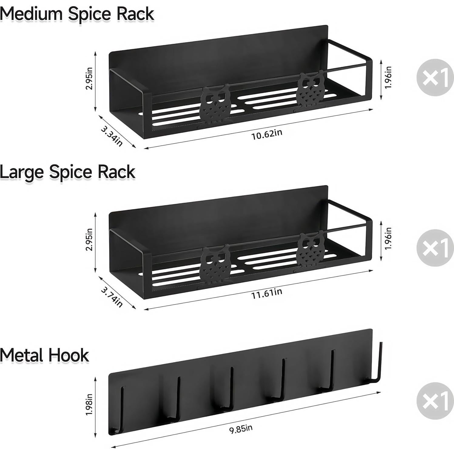 Estante Magnético HCBaoXGui para Especias y Condimentos 3 Piezas