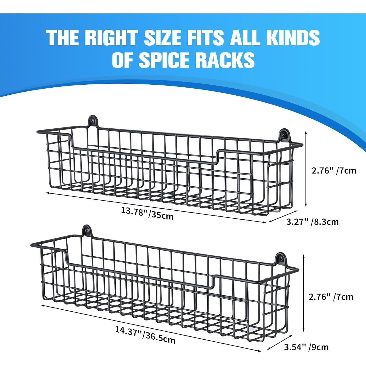 Estante de Especias Montado en la Pared GUUKAR 4 Paquetes Negro