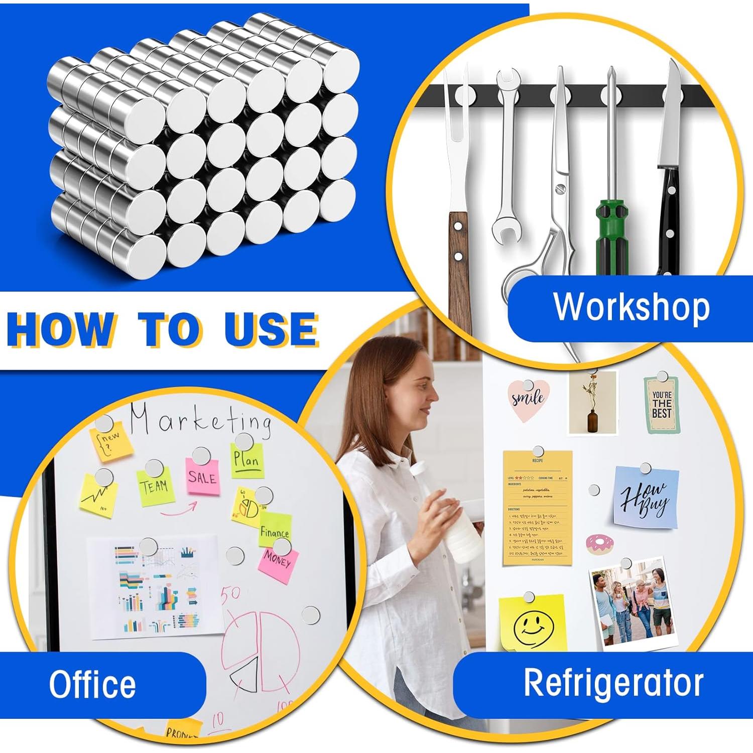 Paquete de 120 Imanes Redondos Grtard 5x3mm para Manualidades