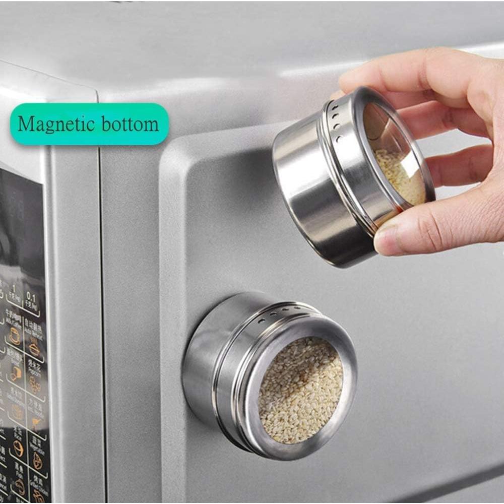 XZJMY Latas Magnéticas para Especias 5 Piezas Acero Inoxidable