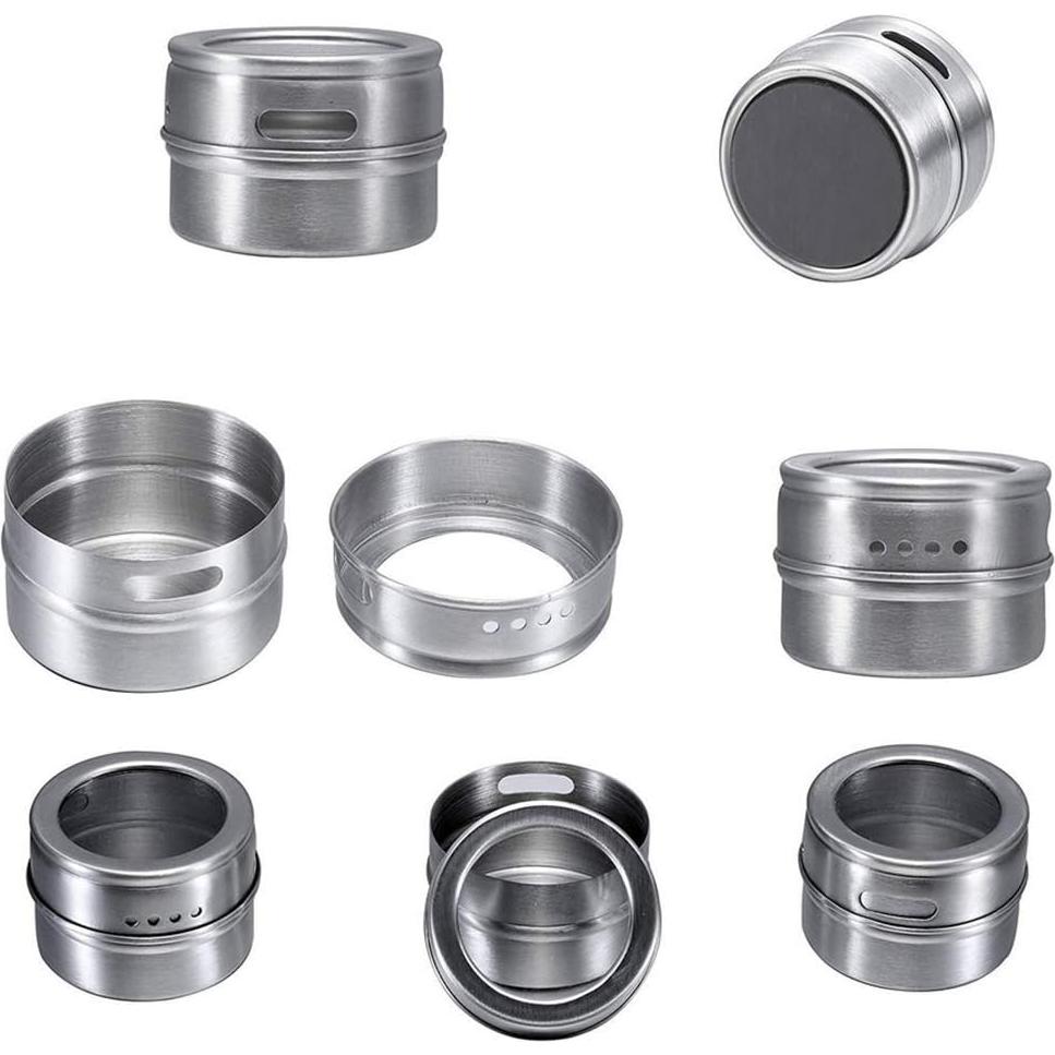 XZJMY Latas Magnéticas para Especias 5 Piezas Acero Inoxidable