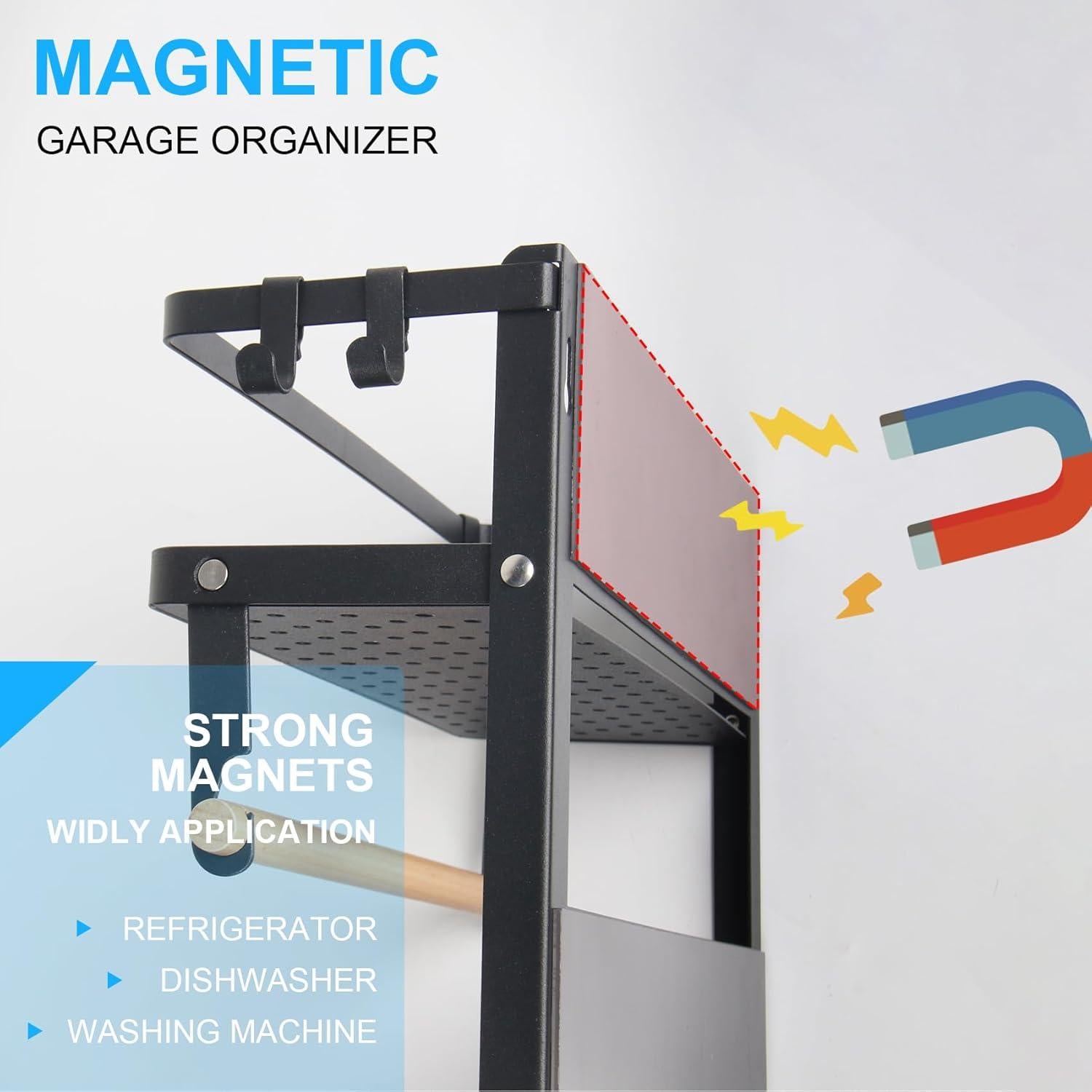 Soporte Magnético para Toallas de Papel LEXICHER con Estante y 5 Ganchos