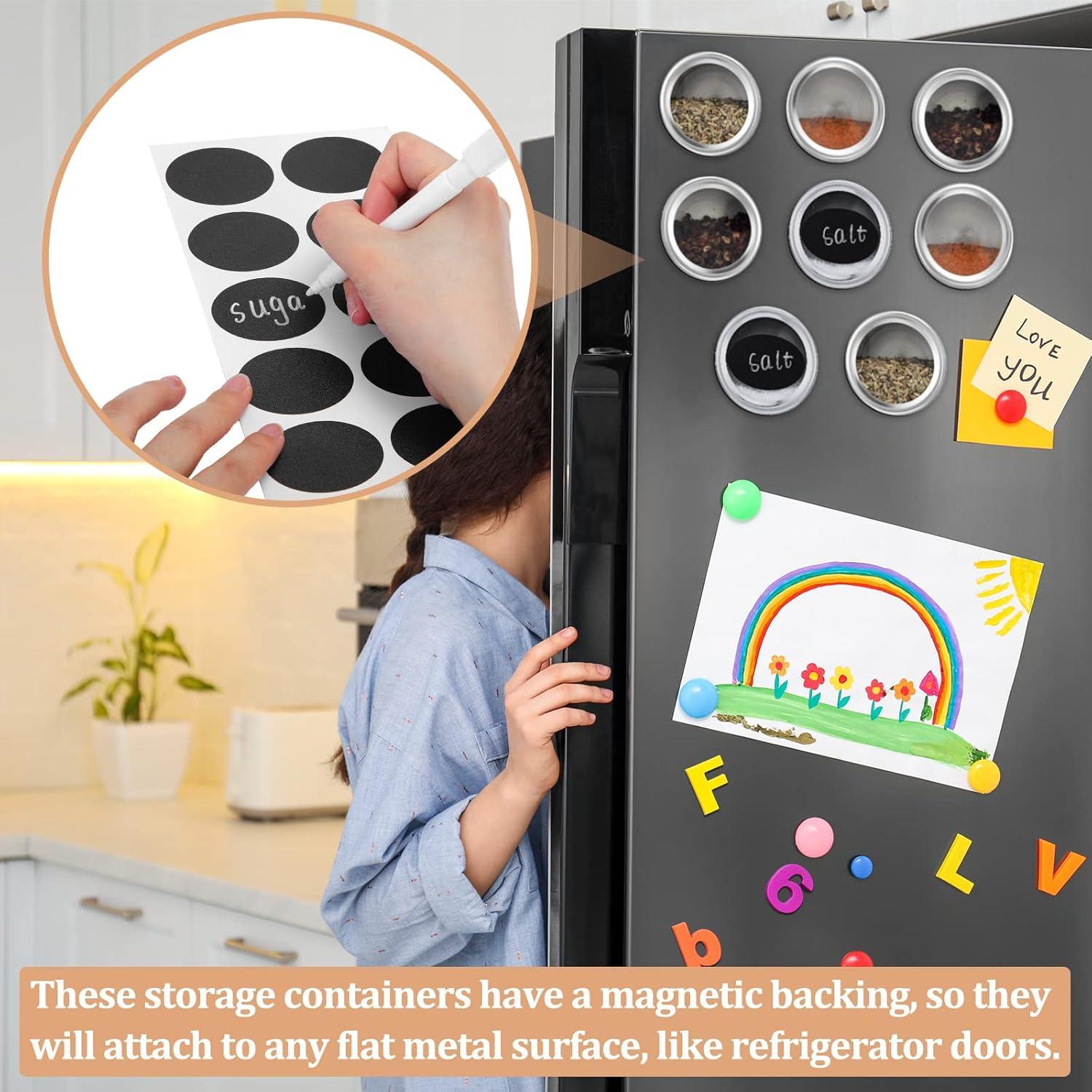 Juego de Tarros de Especias Magnéticos CHENGU 36 Pcs Acero Inoxidable