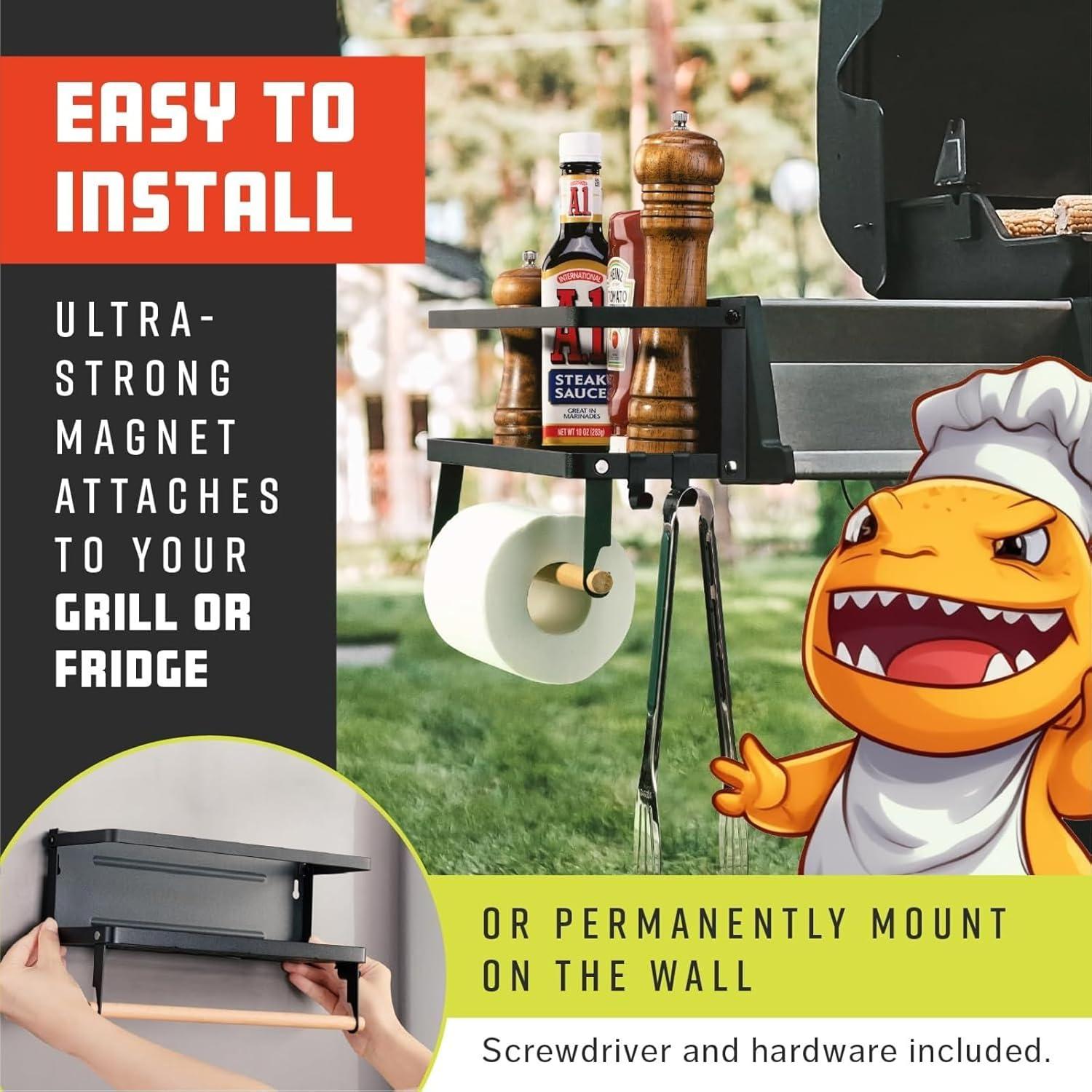 Caddy Magnético para Parrilla Grillzilla - Organizador de BBQ