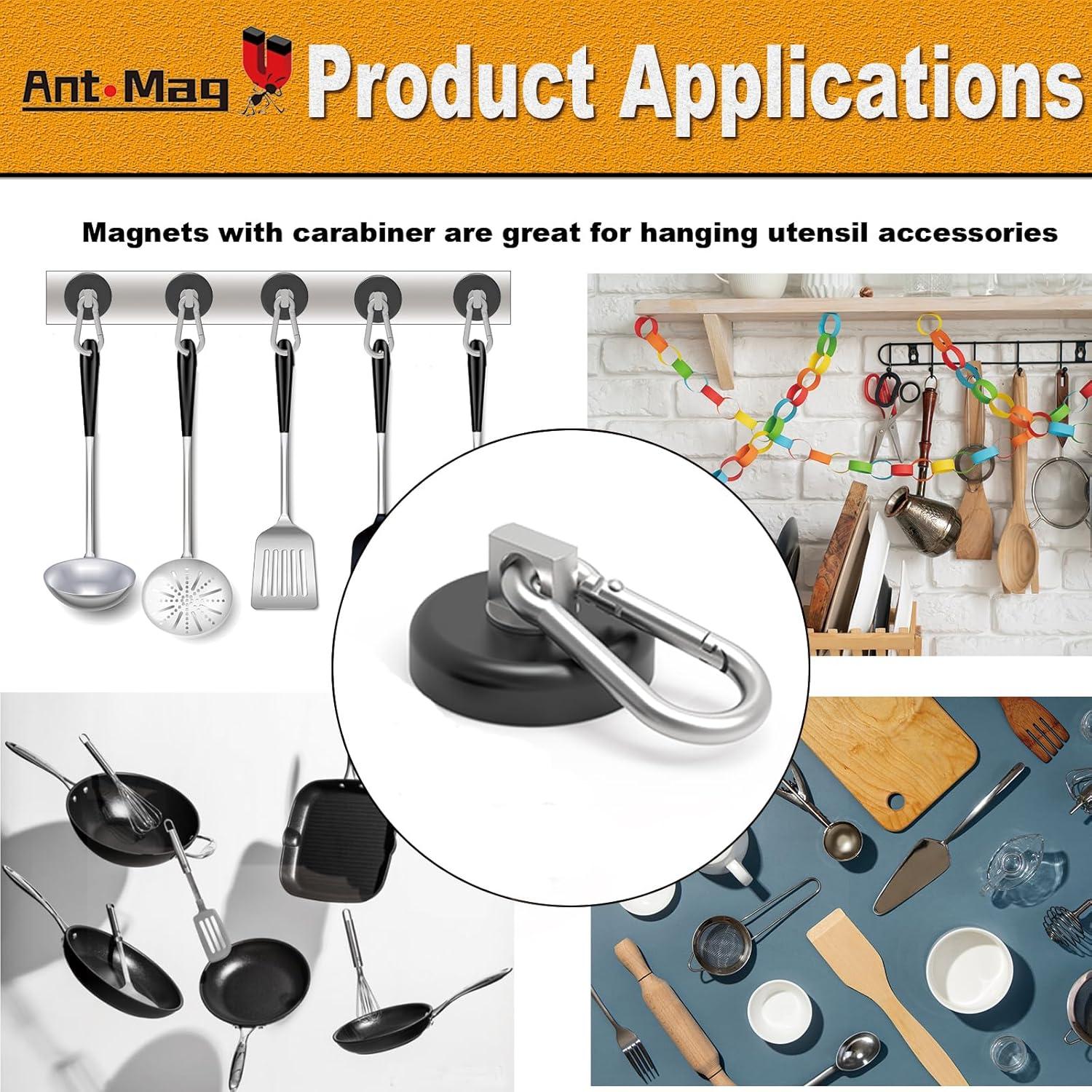 Ganchos Magnéticos Ant Mag 80LBS Neodimio 2Pack