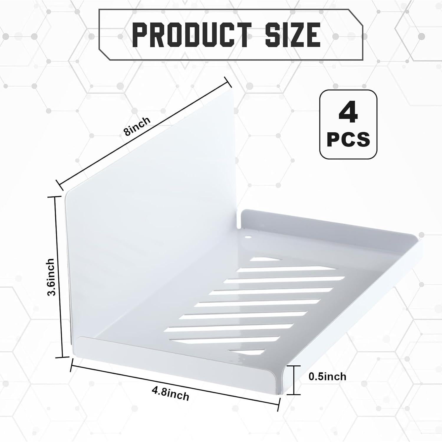 Estanterías Magnéticas Therwen 4 Piezas 20x12x9 cm Blanco