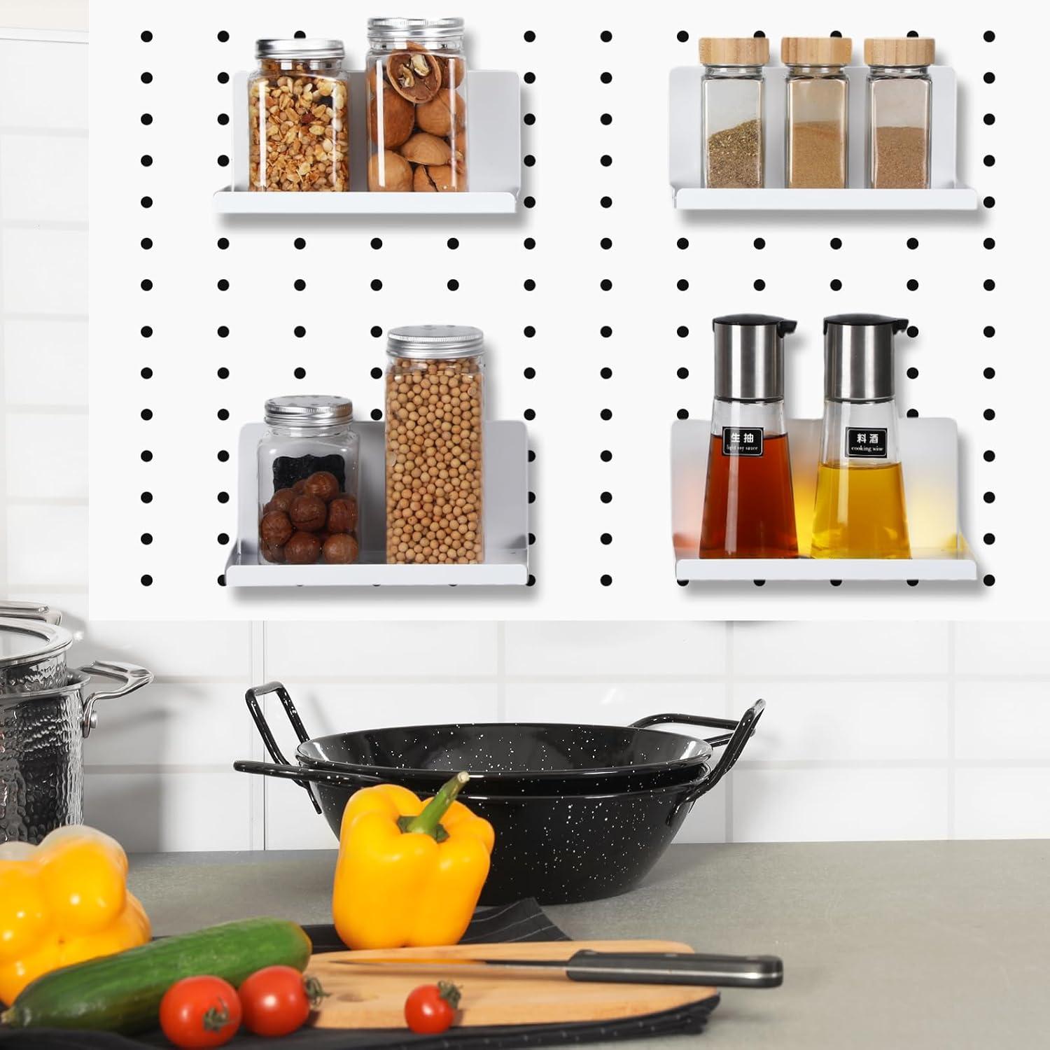 Estanterías Magnéticas Therwen 4 Piezas 20x12x9 cm Blanco