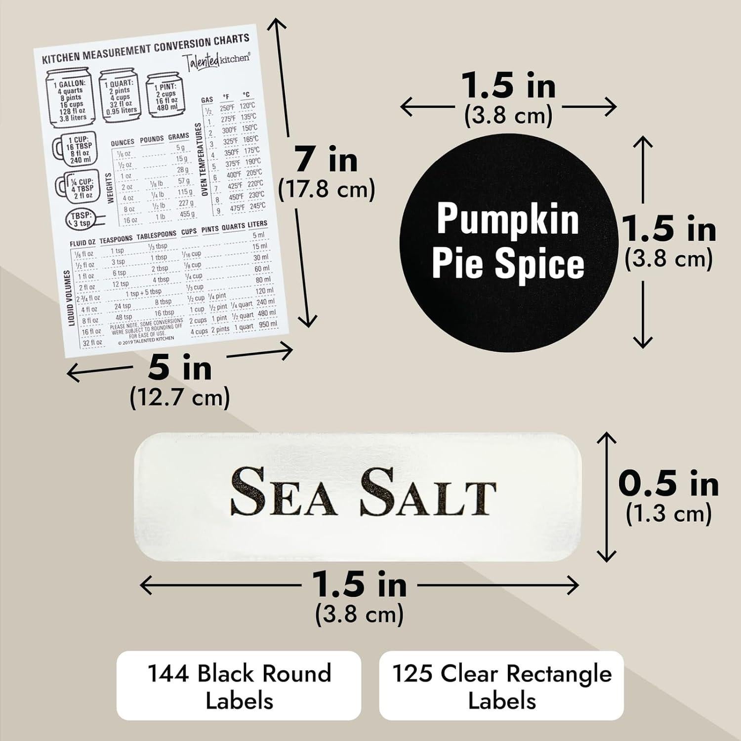 Juego de 24 Tarros de Especias Magnéticos Talented Kitchen 85g