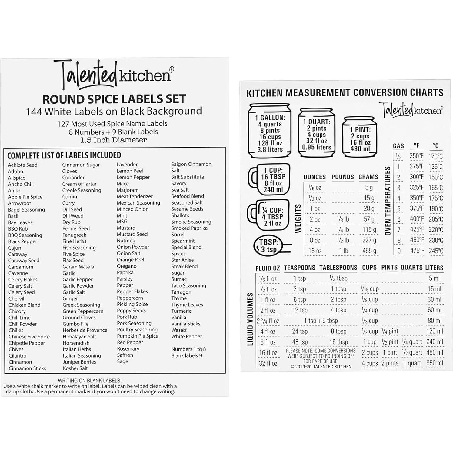 Juego de 24 Tarros de Especias Magnéticos Talented Kitchen 85g