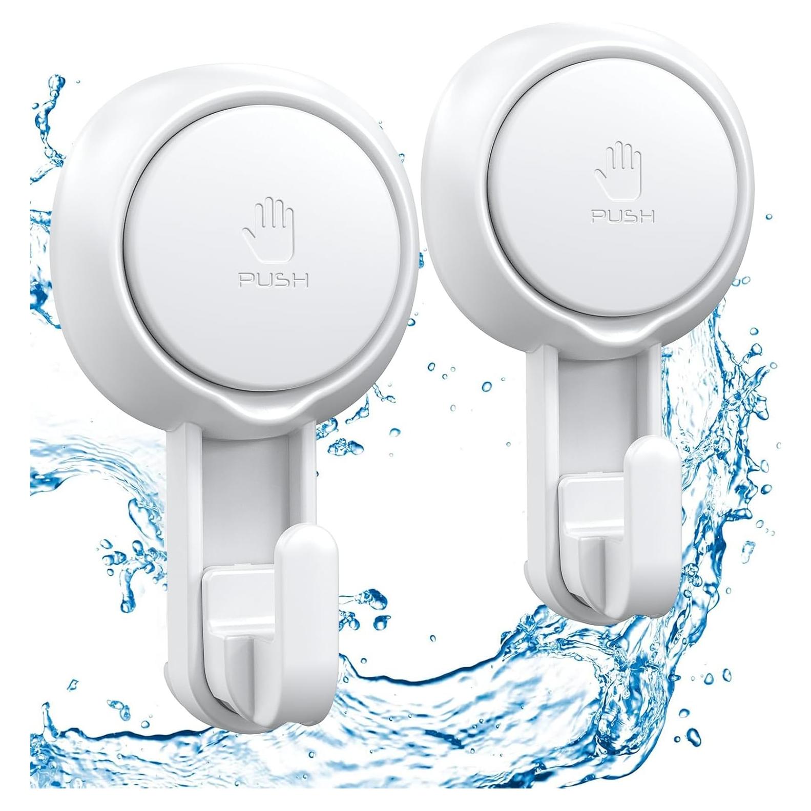 Ganchos de Succión LUXEAR - 2 Paquete Impermeables 5 kg