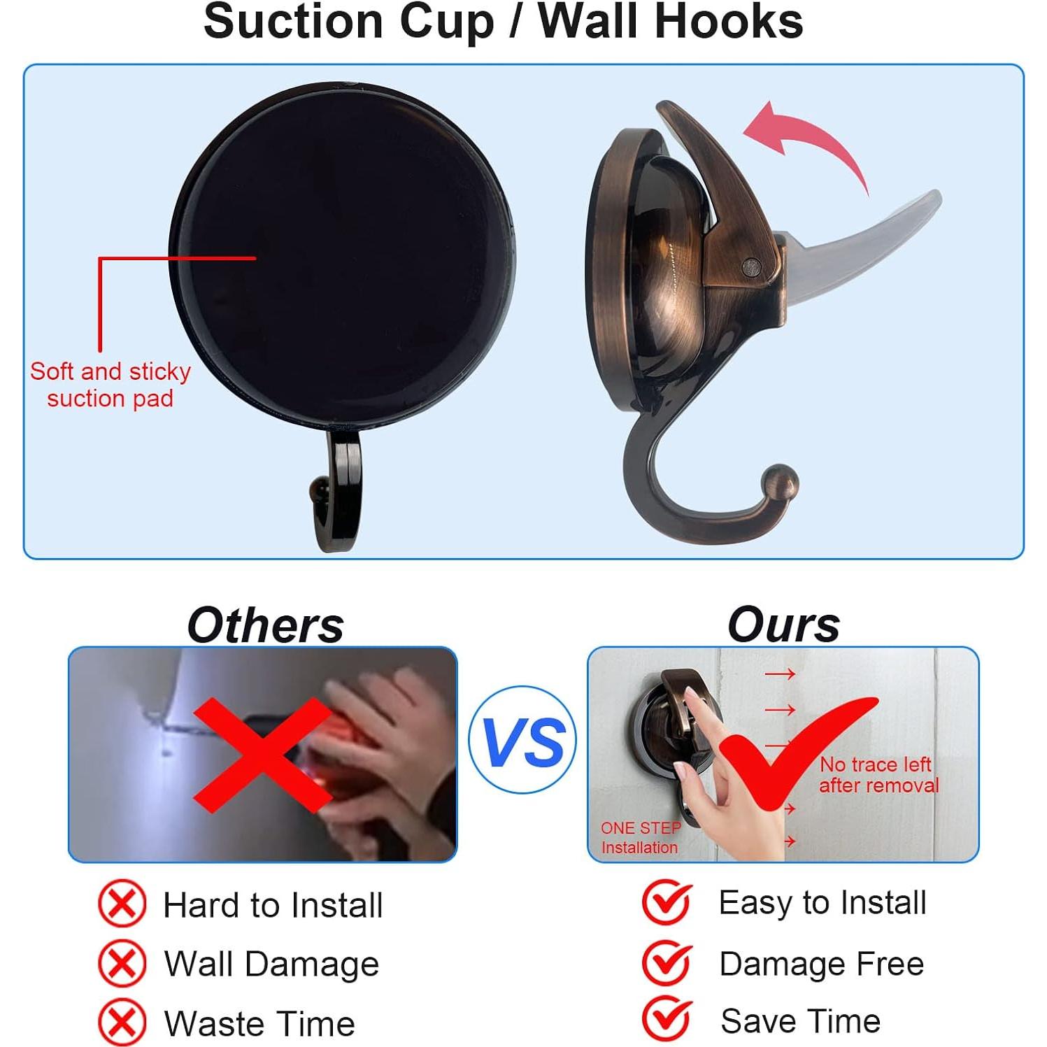 Ganchos de Ventosa YSSILADI Brass Antiguo 4 Paquete 6.8 kg