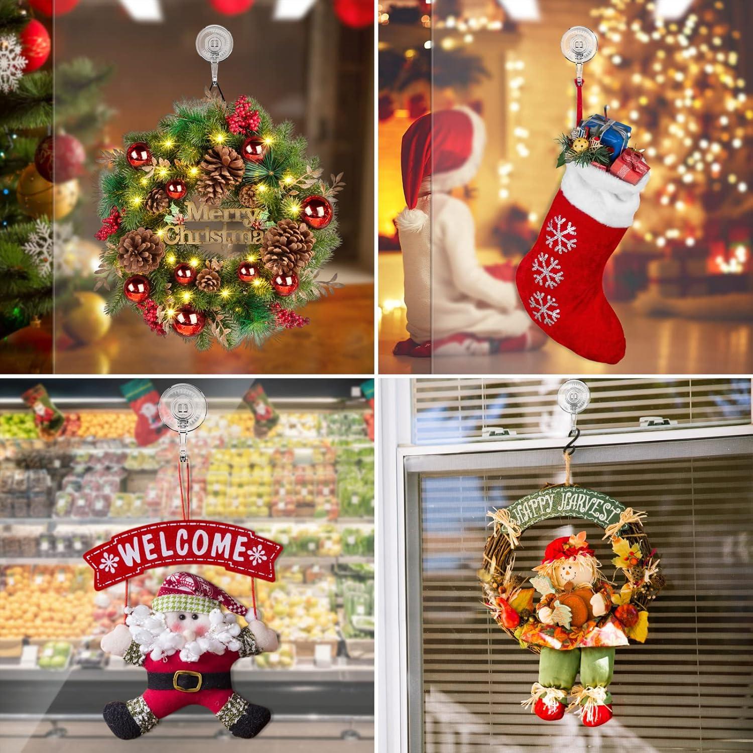 Ganchos de Ducha Elegear - 4 Piezas, Soportan 5 kg, Transparentes