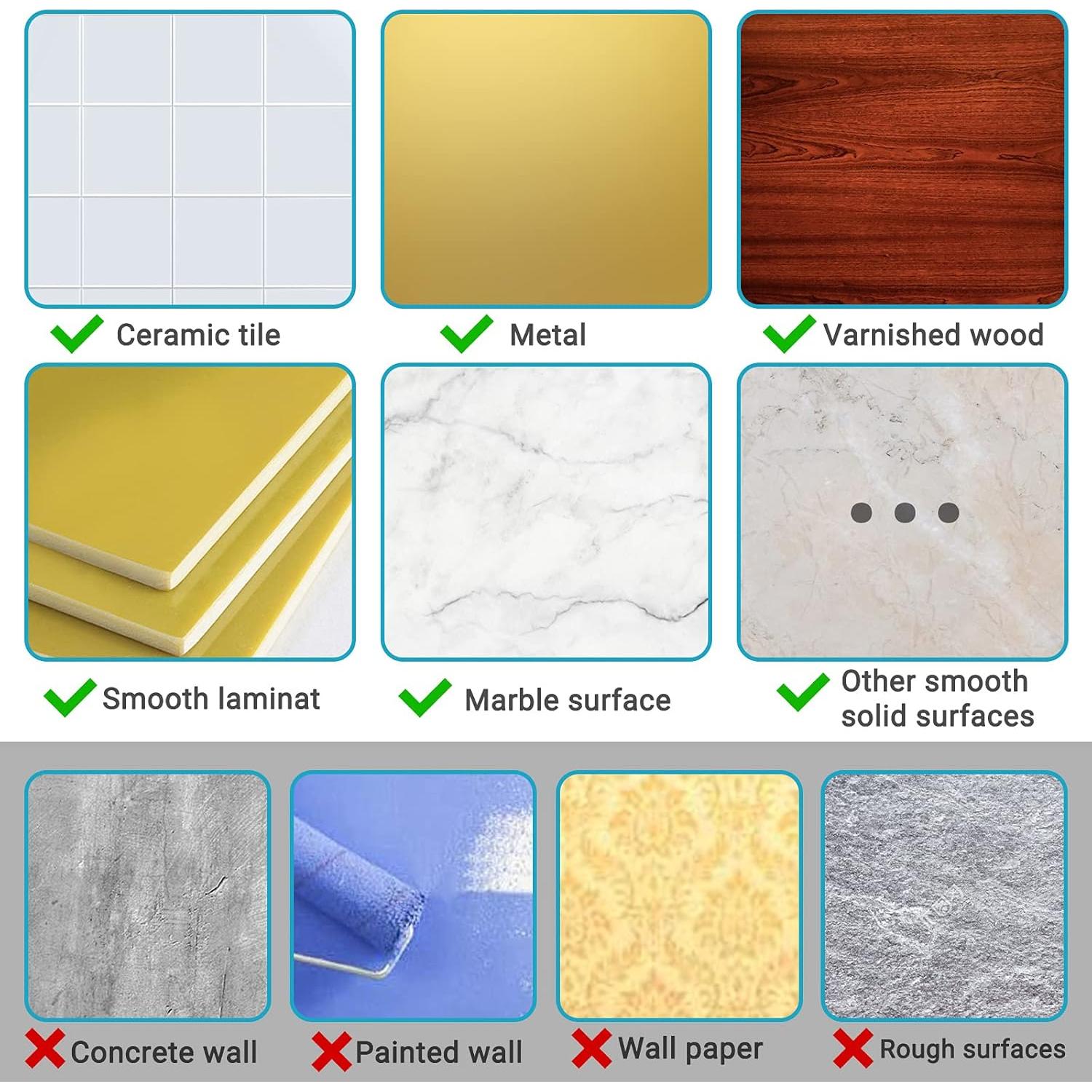 Ganchos de Ducha Elegear - 4 Piezas, Soportan 5 kg, Transparentes