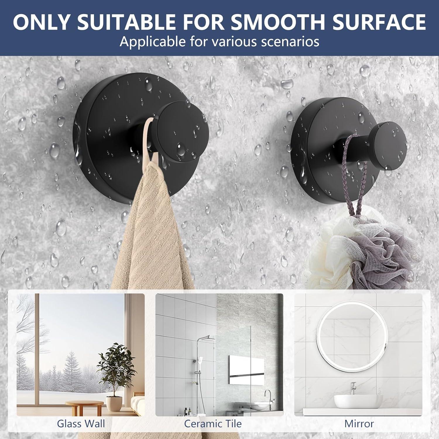 Ganchos de Ventosa ENUODA 2 Paquete Acero Inoxidable 1.81 kg