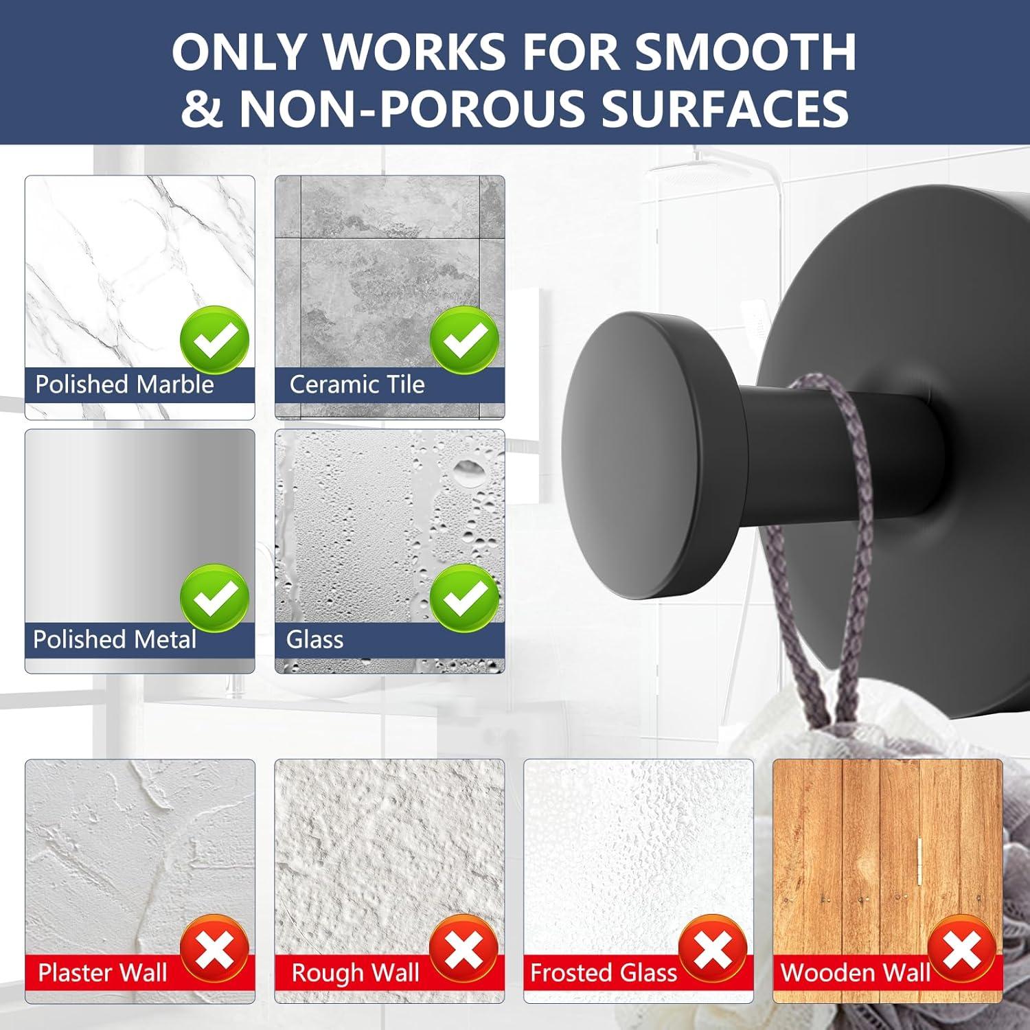 Ganchos de Ventosa ENUODA 2 Paquete Acero Inoxidable 1.81 kg