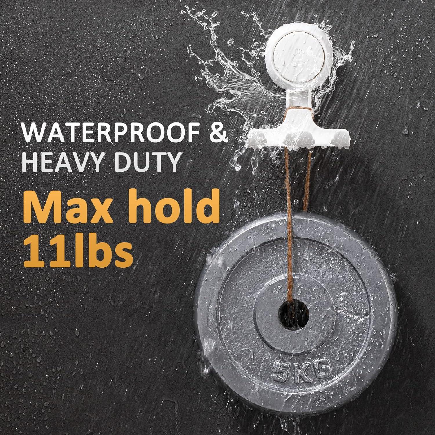 Soporte para Afeitar LEVERLOC con Ventosa - 2 Ganchos, Blanco