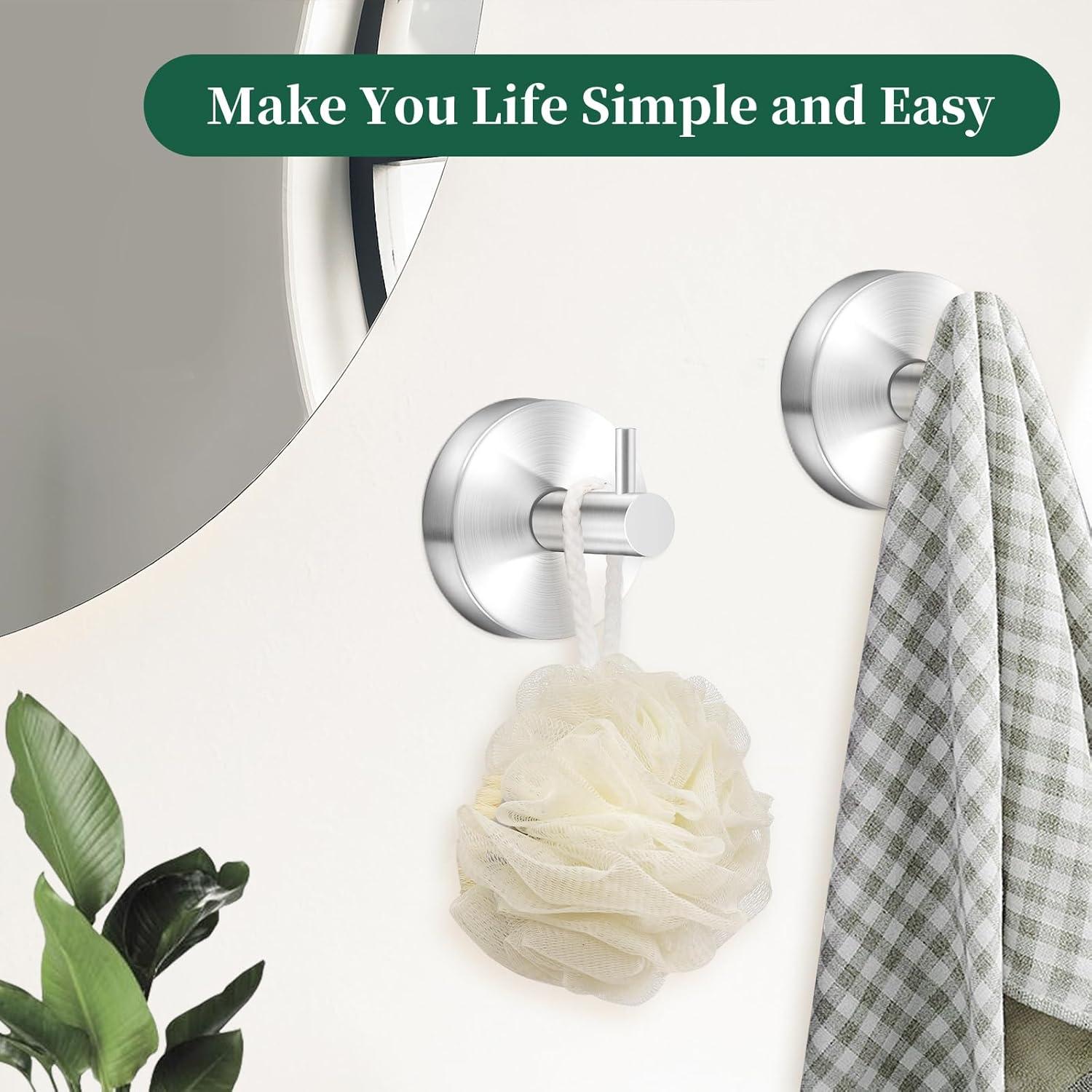 Ganchos de Ventosa Gohiuo para Ducha y Cocina - Acero Inoxidable