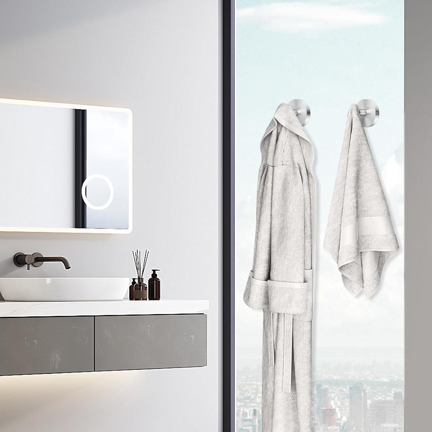 Ganchos de Ventosa HRMNUS para Ducha y Cocina - 2 Piezas