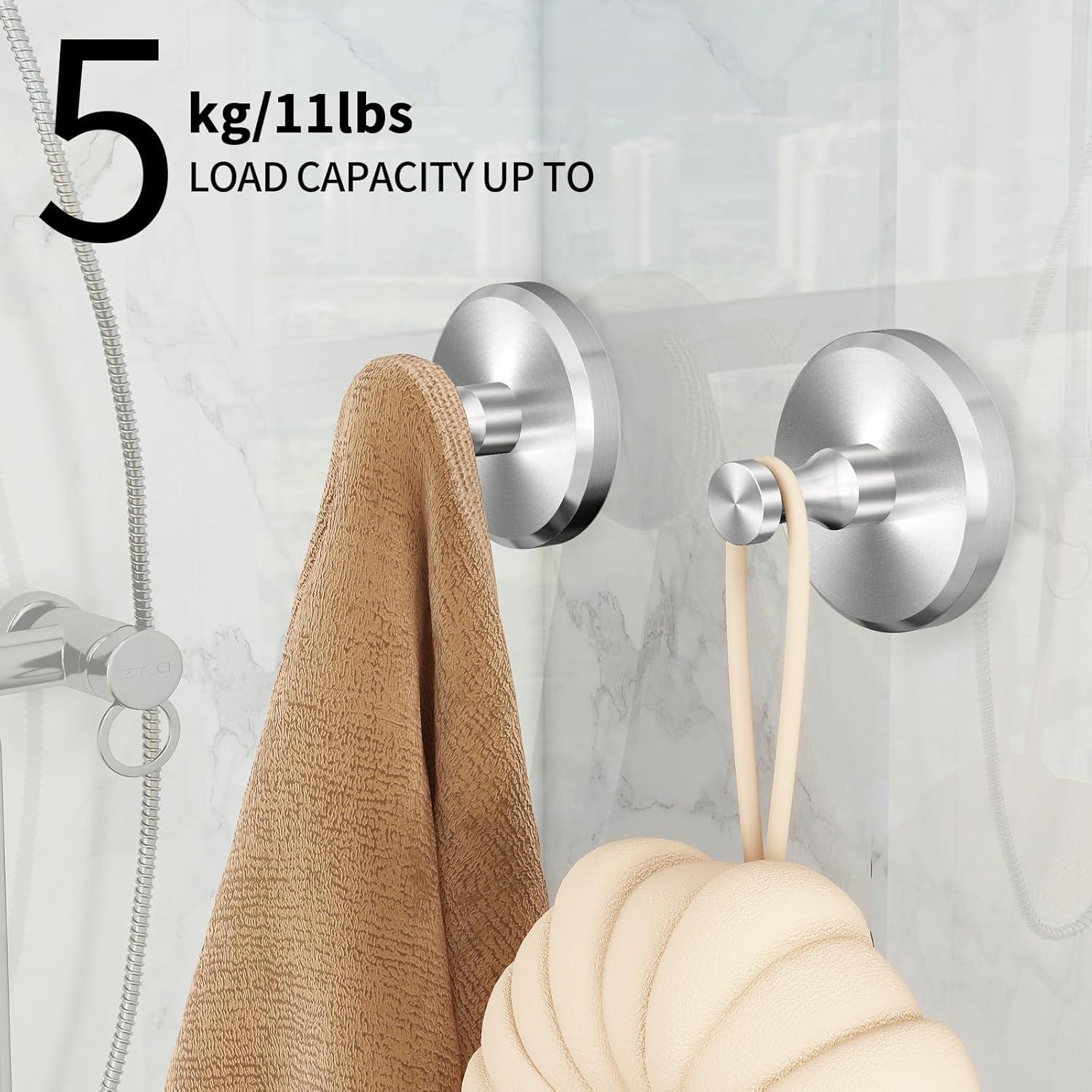 Ganchos de Ventosa JUYSON 2 Paquete Acero Inoxidable Niquelado