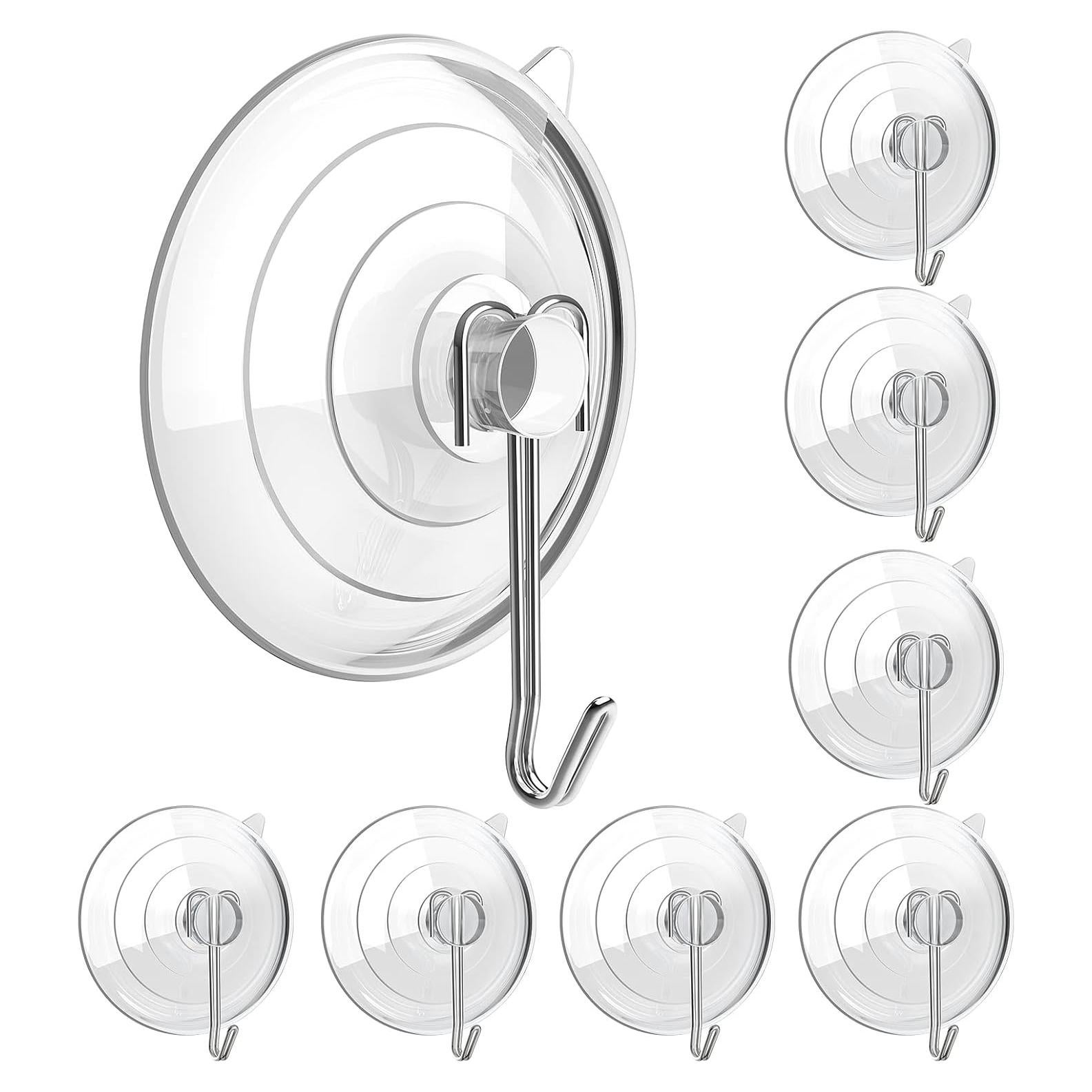 Ganchos de Ventosa HangerSpace 8 Piezas 7 kg Transparentes