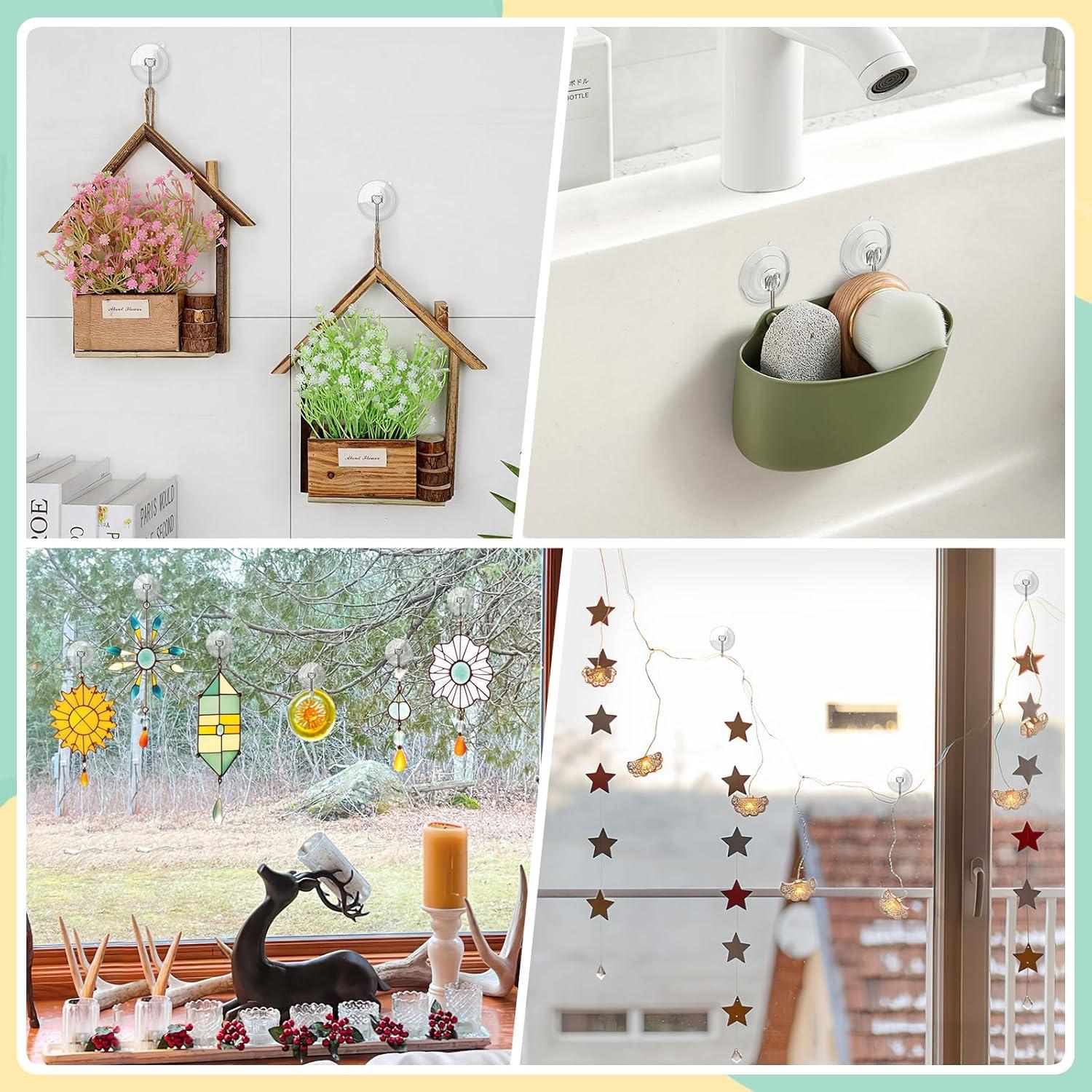 Ganchos de Ventosa HangerSpace 8 Piezas 7 kg Transparentes