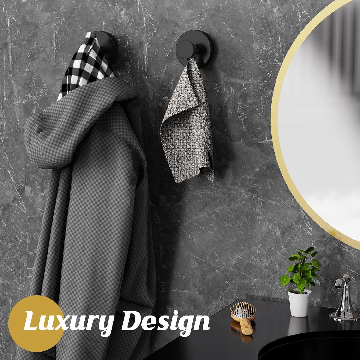 Ganchos de Ventosa MOTAIPEAK 2 Pcs Negros Alta Resistencia