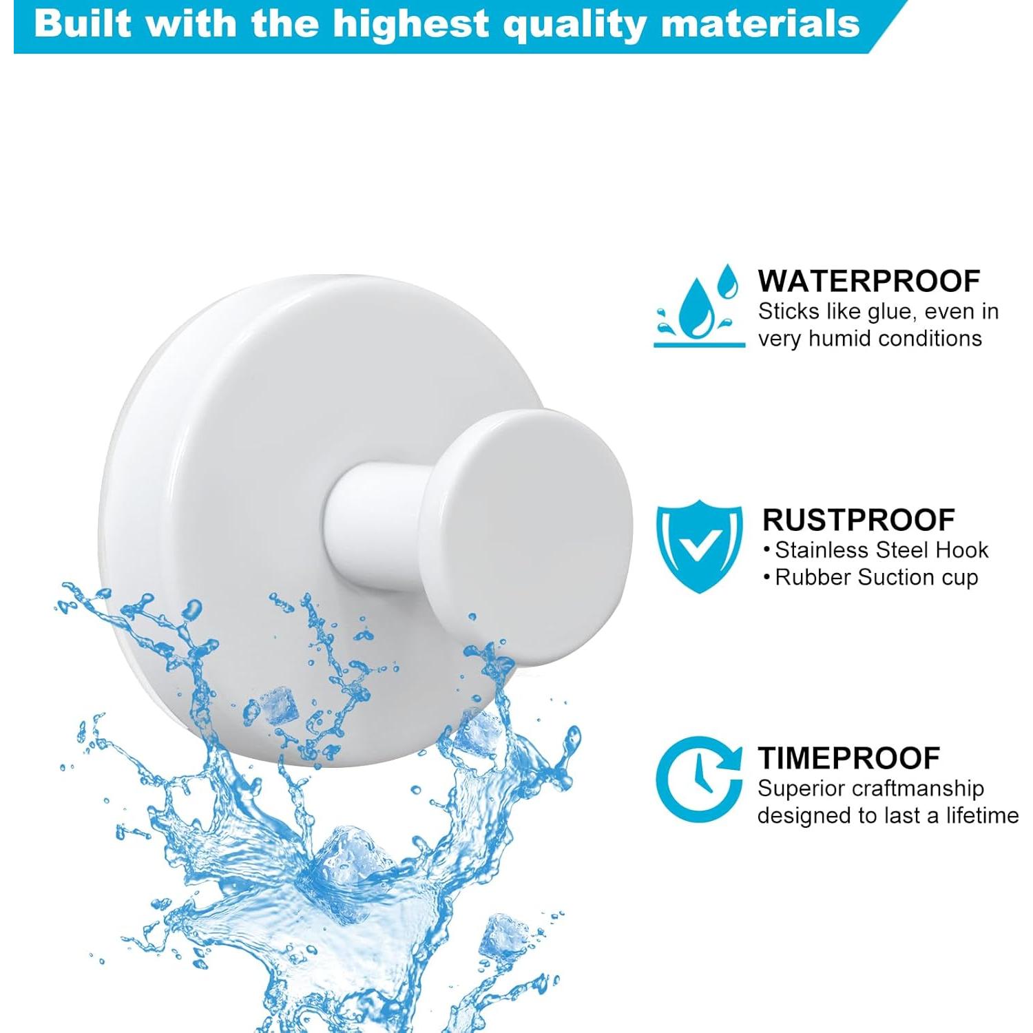 Ganchos de Ventosa AUGLEAF para Ducha y Cocina, 6.8 kg, 2 Pzs