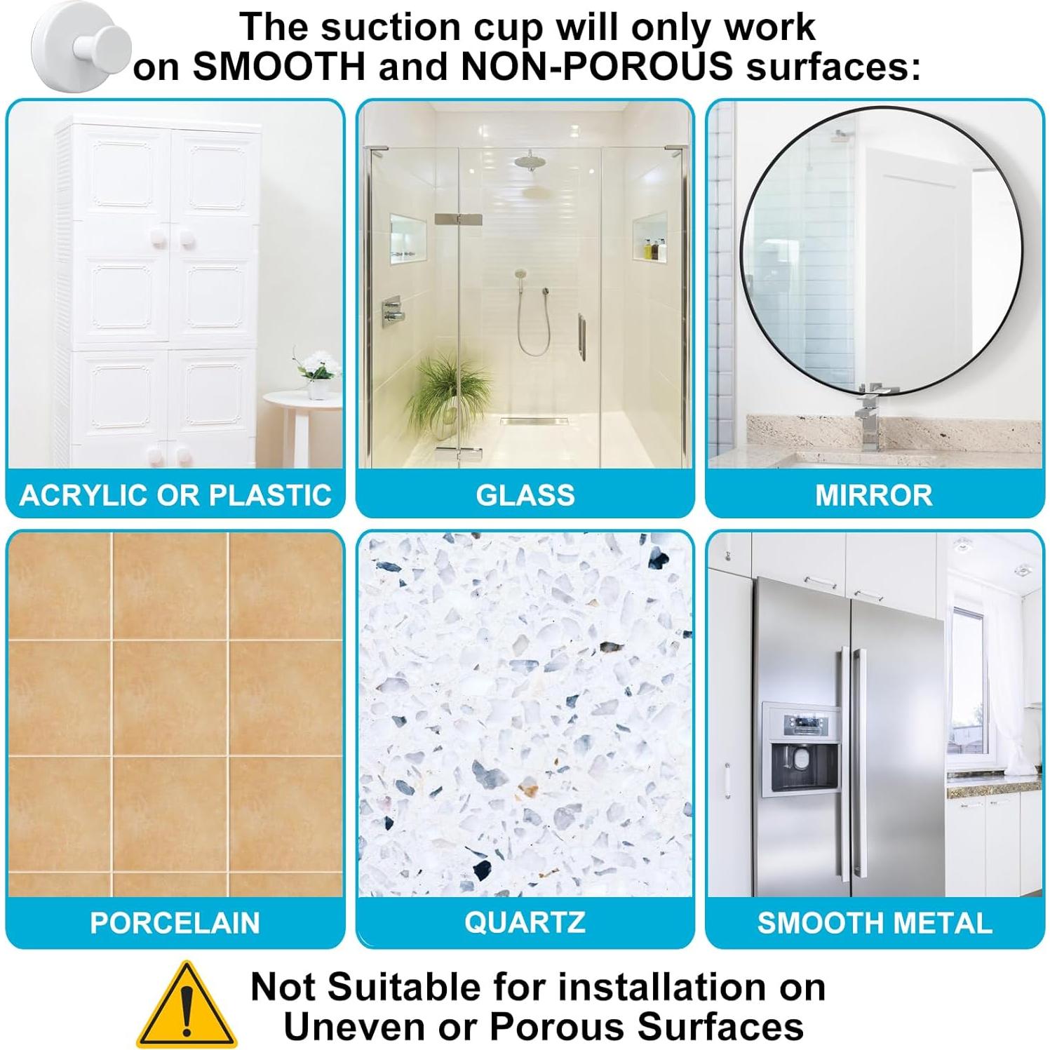 Ganchos de Ventosa AUGLEAF para Ducha y Cocina, 6.8 kg, 2 Pzs