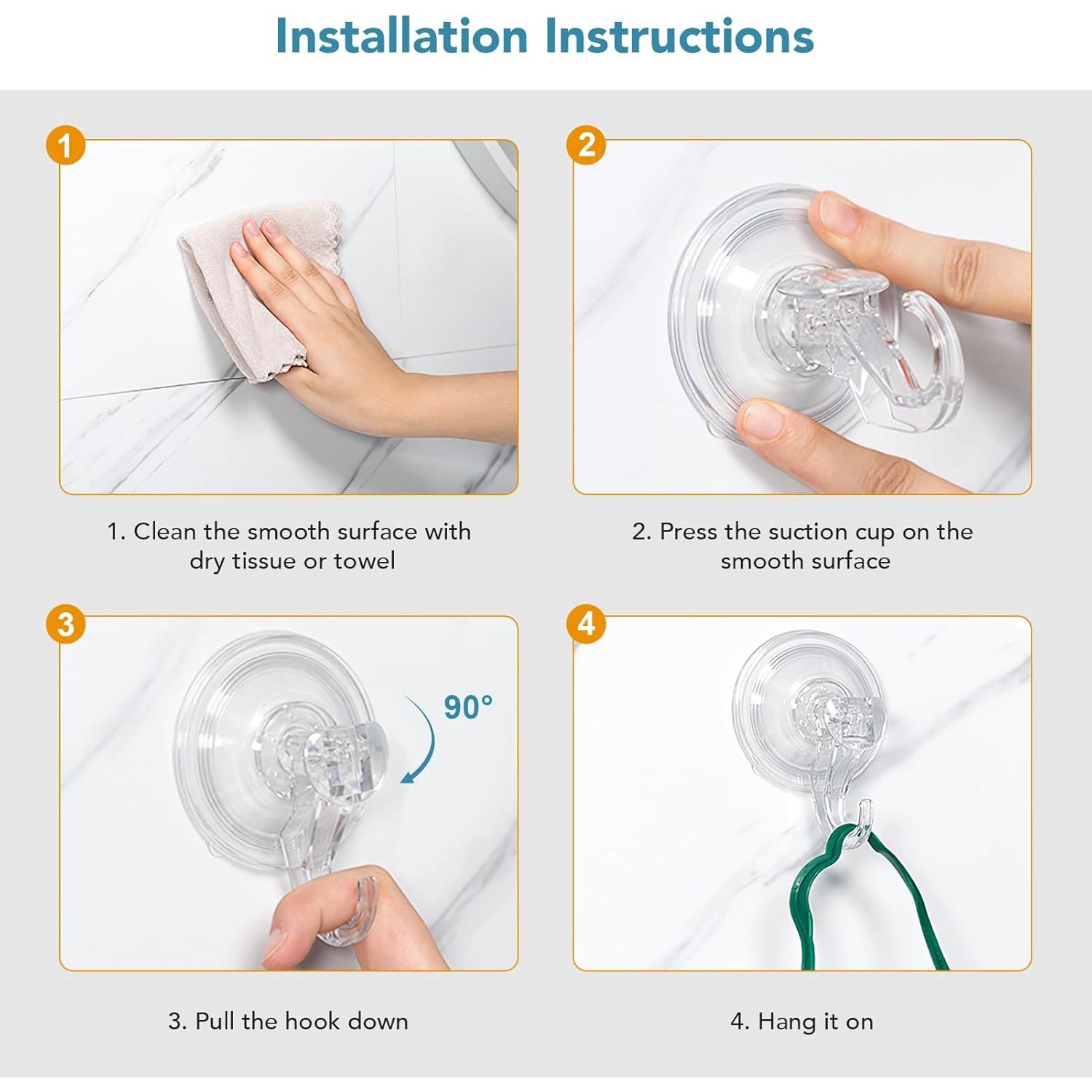 Ganchos de Succión Shang Chiang 2 Pcs, Ventosas 3 kg