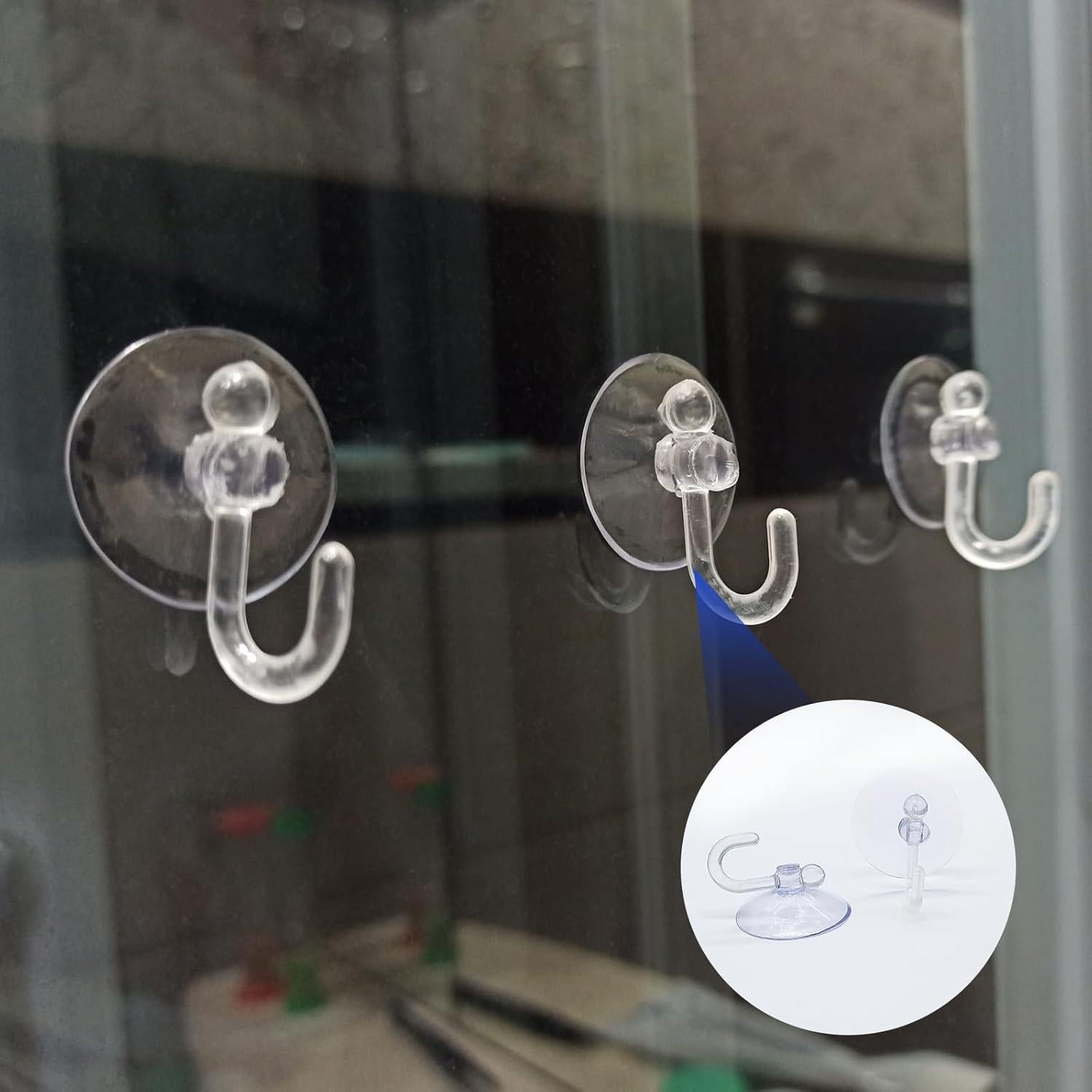 30 Ganchos de Ventosa Kyuionty 30 mm Reutilizables PVC