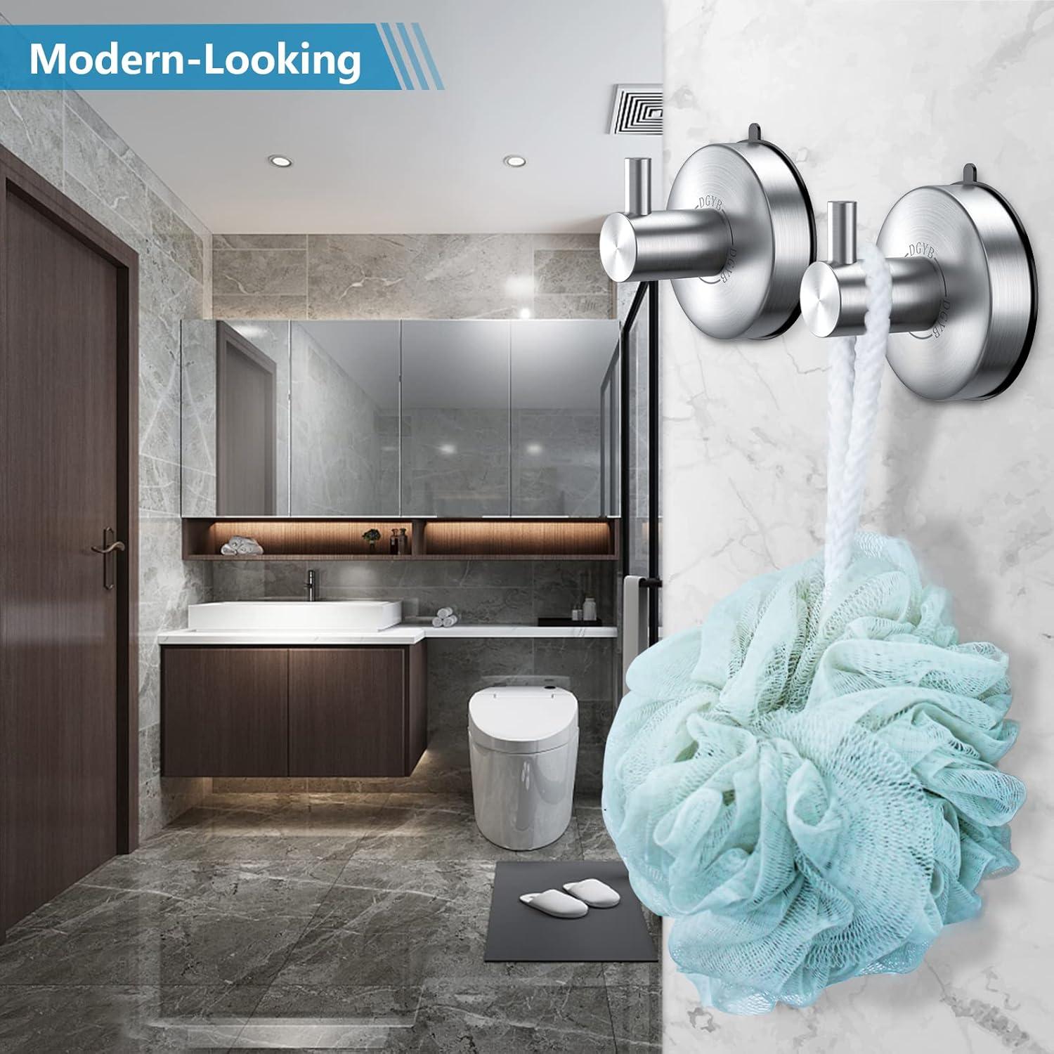 Ganchos de Ventosa DGYB Acero Inoxidable 2 Piezas 4.54kg