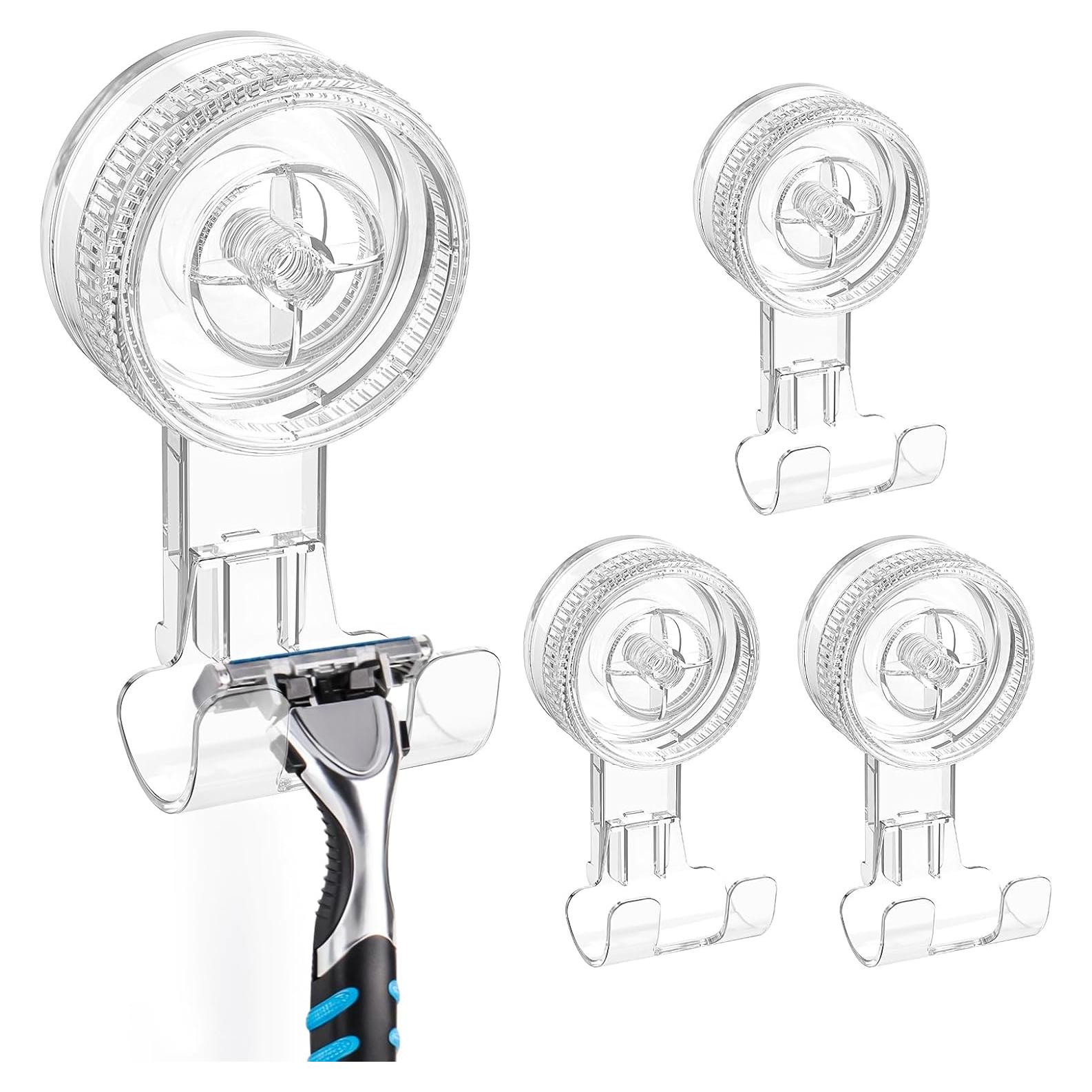 Ganchos de Ventosa LUXEAR para Ducha - Paquete de 4 - Soporta 3kg