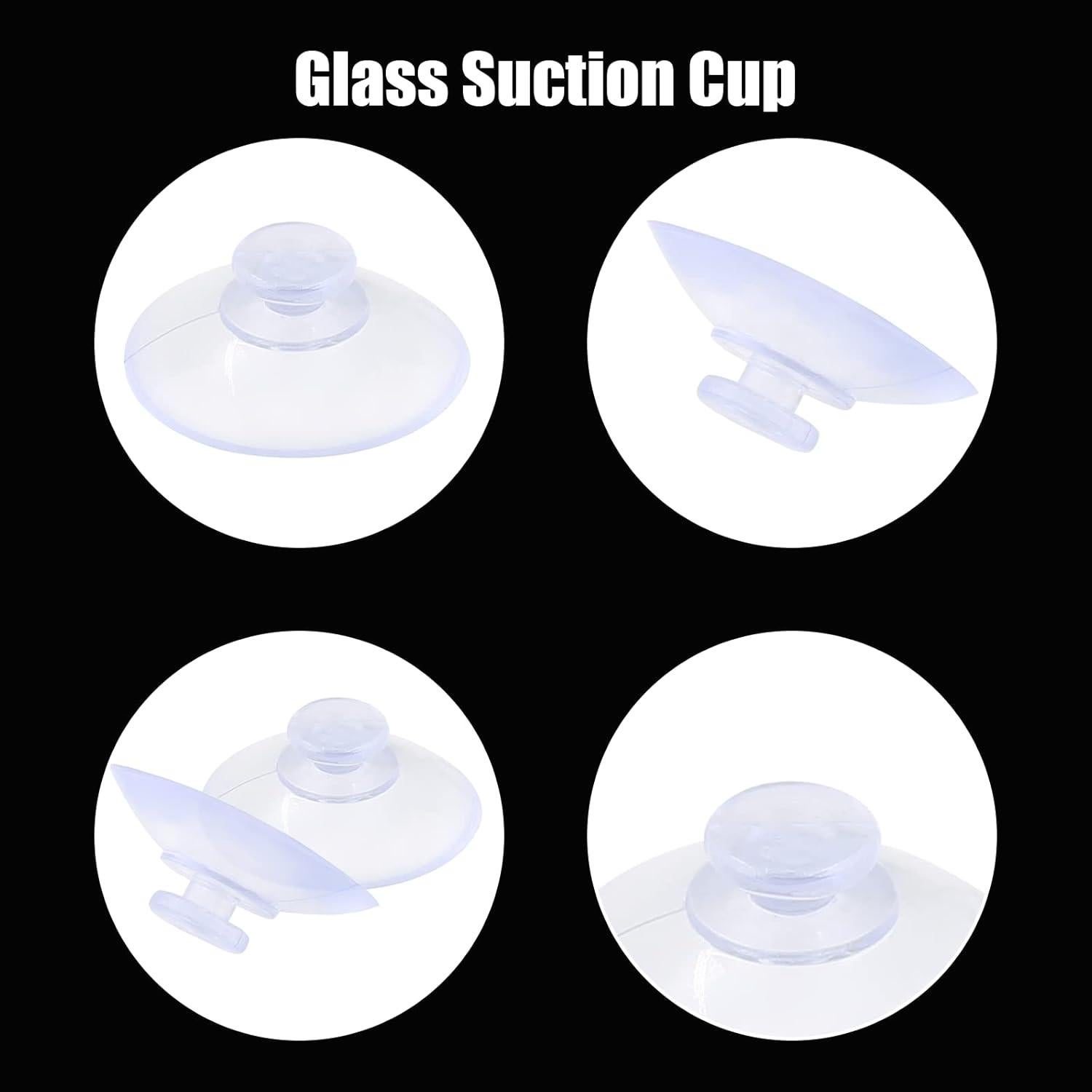 Paquete de 10 Ventosas de Vidrio Qjaiune 20mm Transparentes