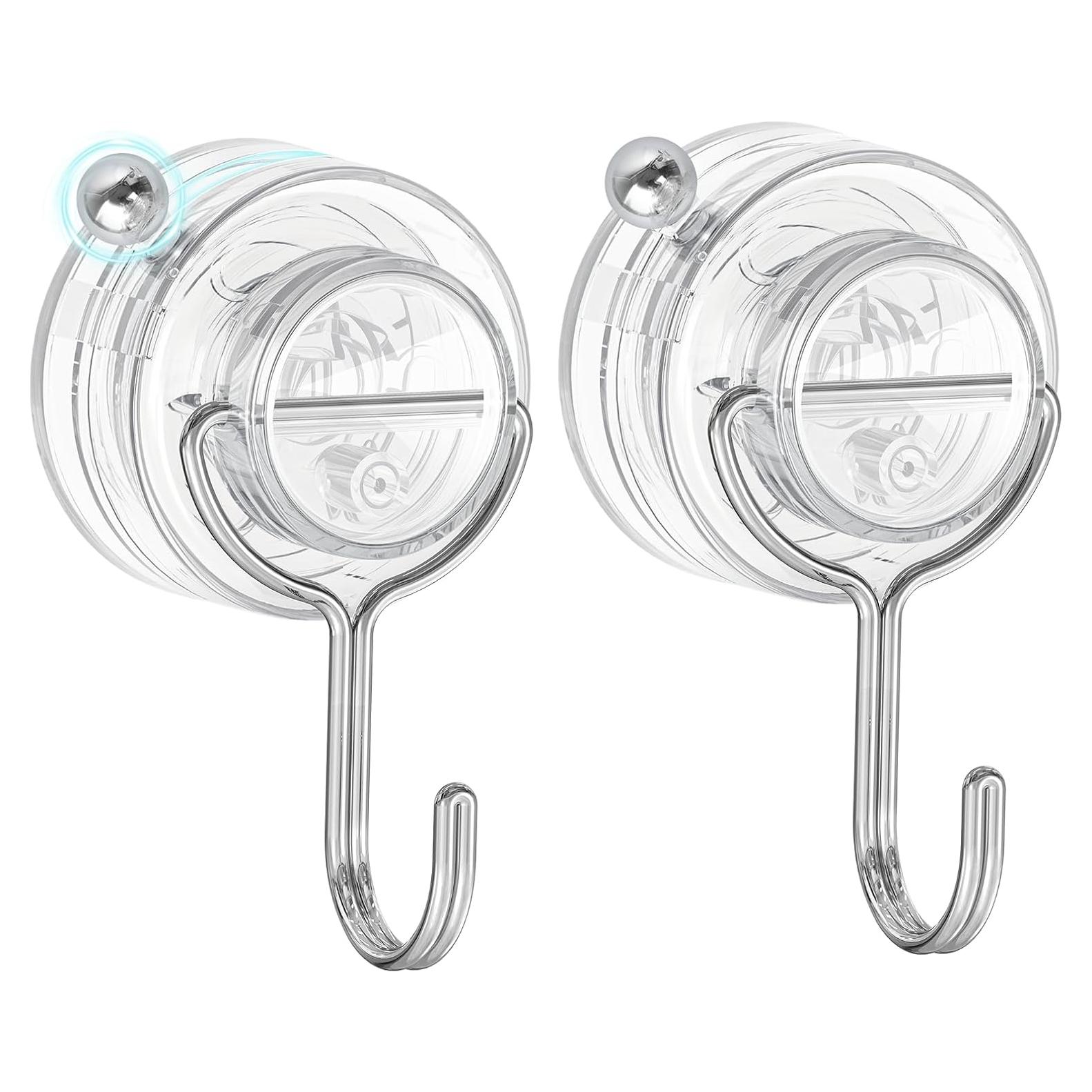 Ganchos de Ventosa Transparentes Jadkysarh - Paquete de 2