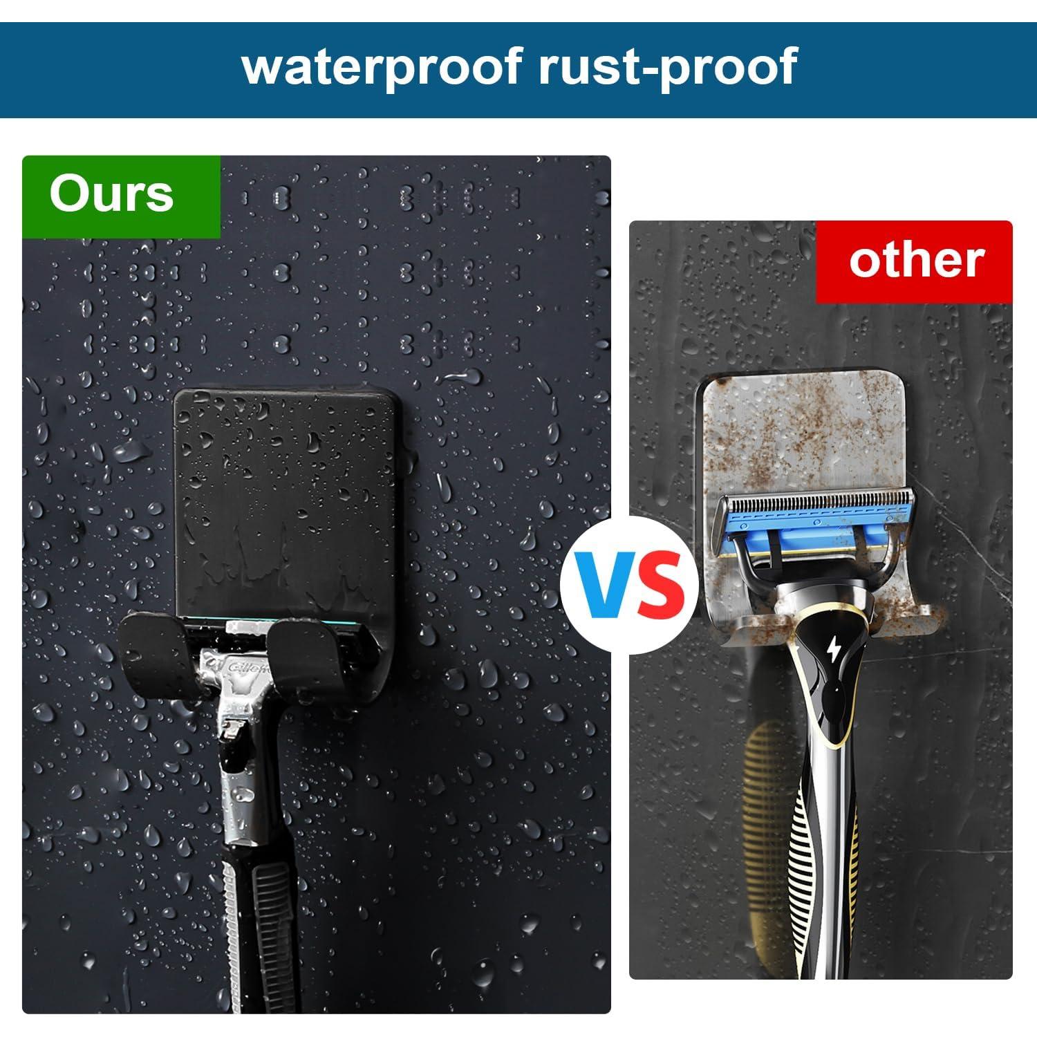 Soporte de Afeitar Adhesivo Diesisa Acero Inoxidable 304 Negro