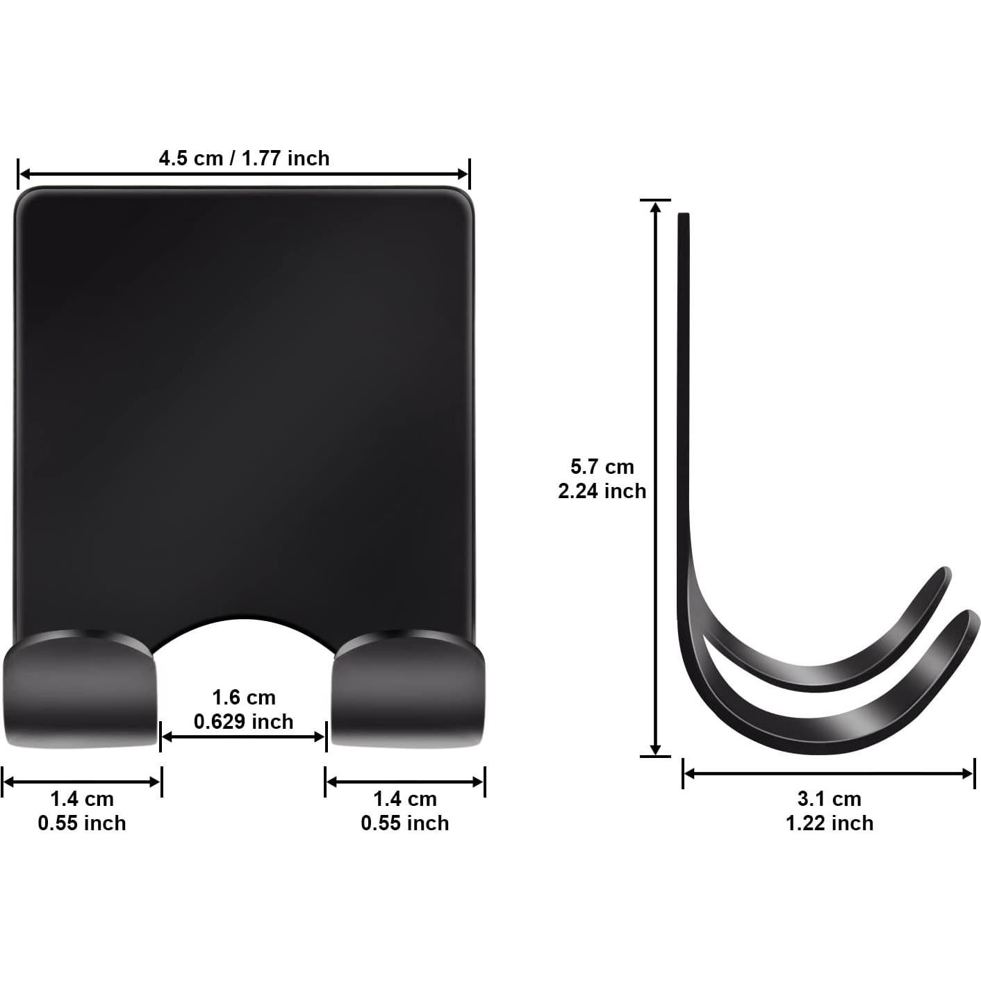 Soporte de Afeitar Adhesivo Diesisa Acero Inoxidable 304 Negro