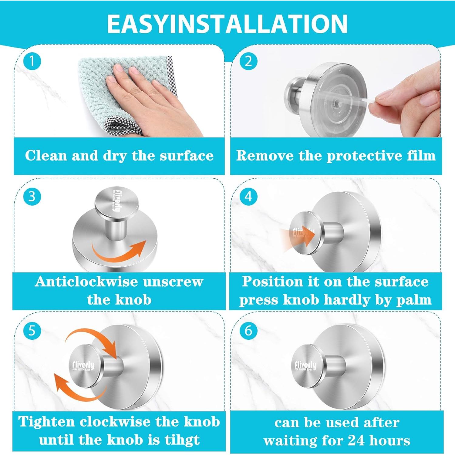 2pcs Suction Cup Hooks for Shower,Inside Shower,Wall,Bathroom,Bedroom,Kitchen,Door,Glass Window, Mirror, Tile, No Drilling Hanging for Towels,Robes,Loofah,hat,Clothing,Wreath (Silver)