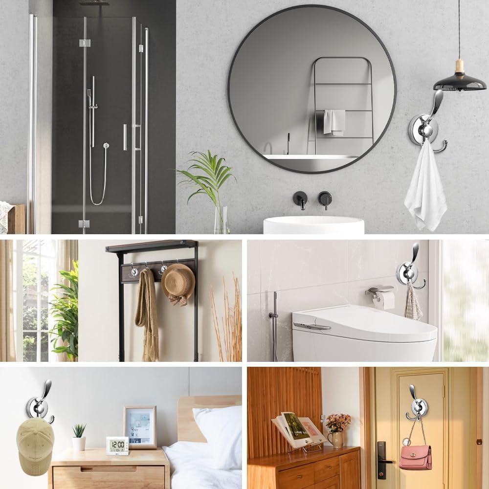 Ganchos de Ventosa Canumer 2PCS Acero Inoxidable Alta Resistencia