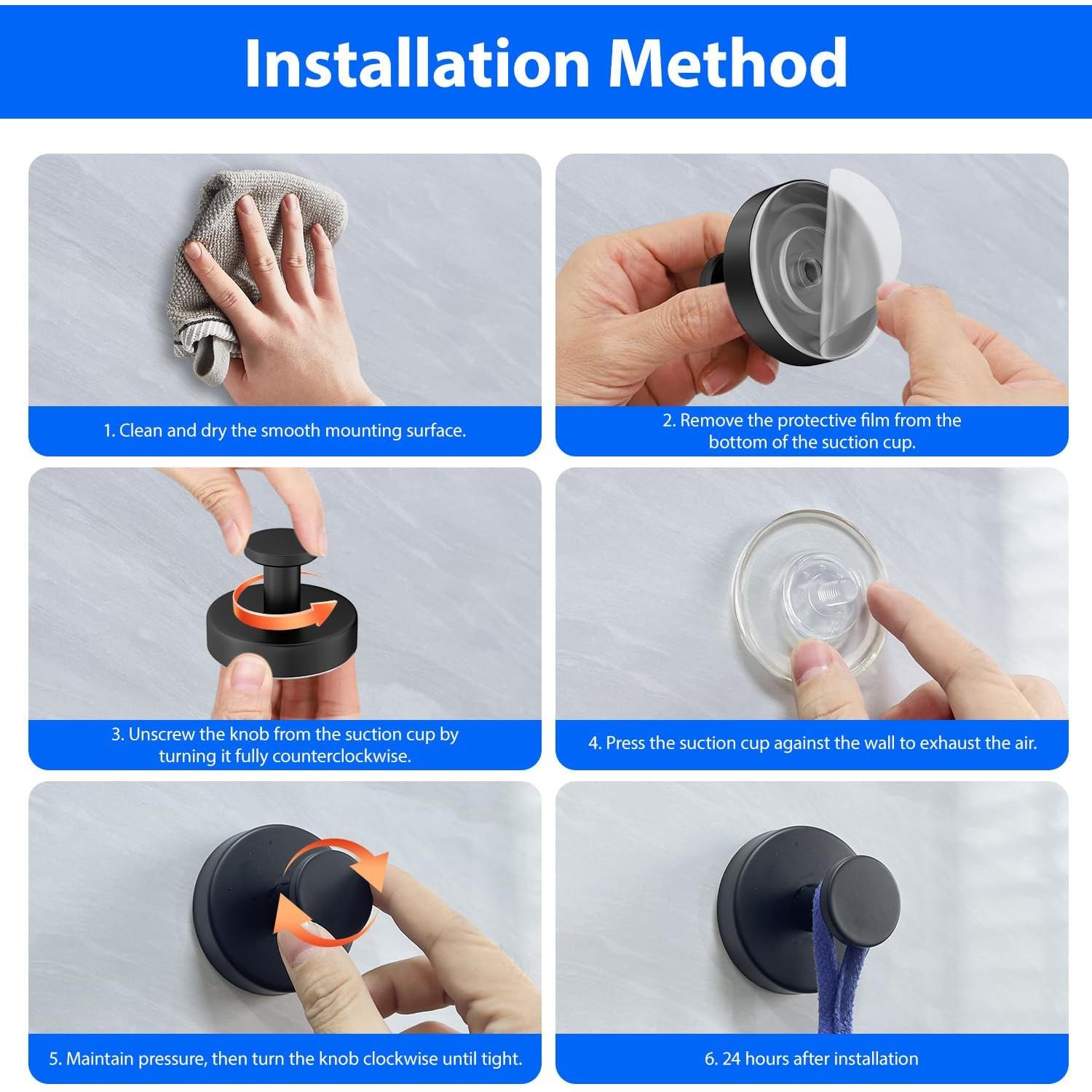 Ganchos de Ventosa CHIKESI - 2 Piezas, Resistente hasta 6.8 kg