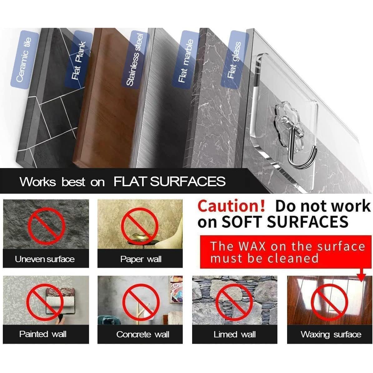 Ganchos Adhesivos ZESLMG 16 Pcs Acero Inoxidable 10kg