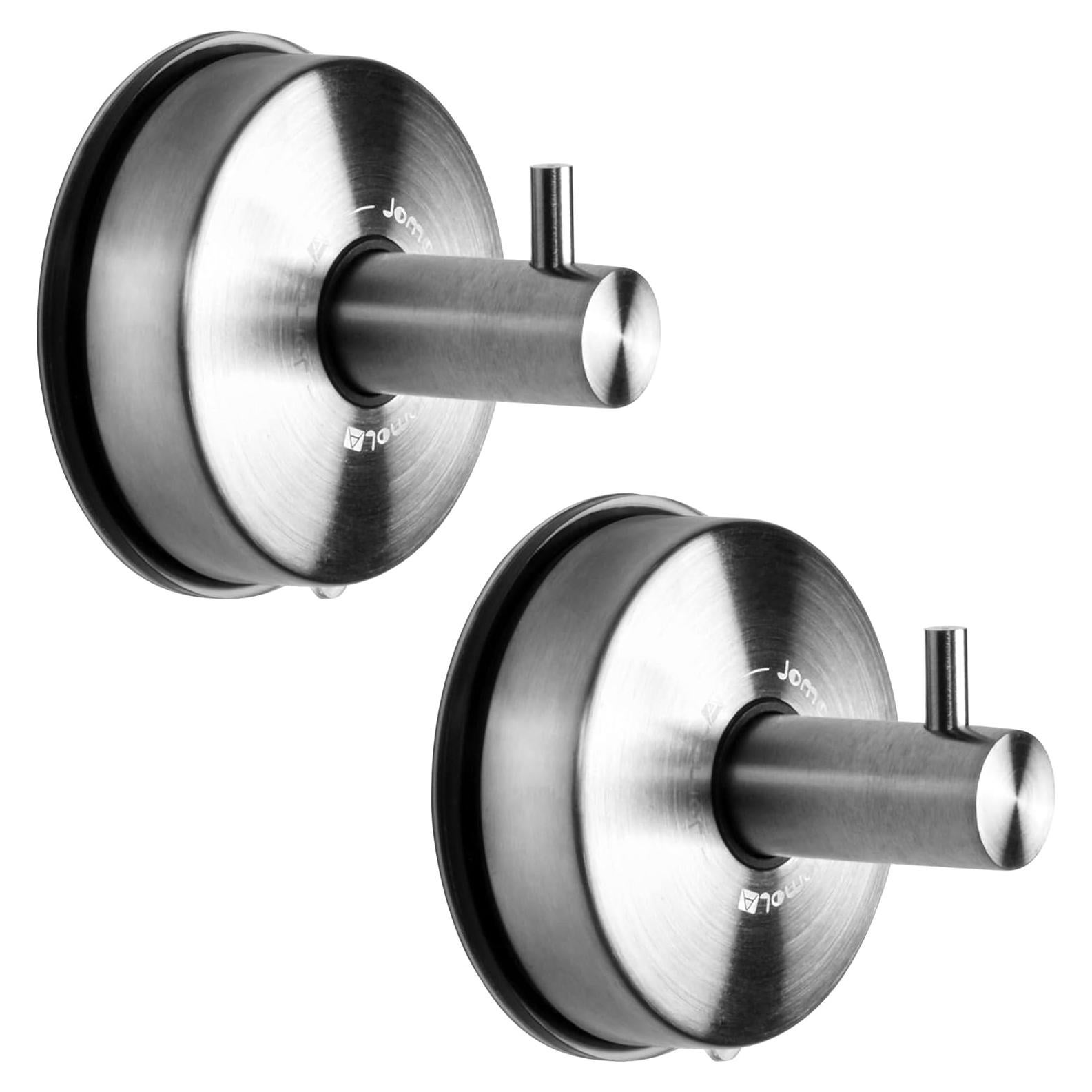 Ganchos de Ducha con Ventosa JOMOLA Acero Inoxidable 2PCS