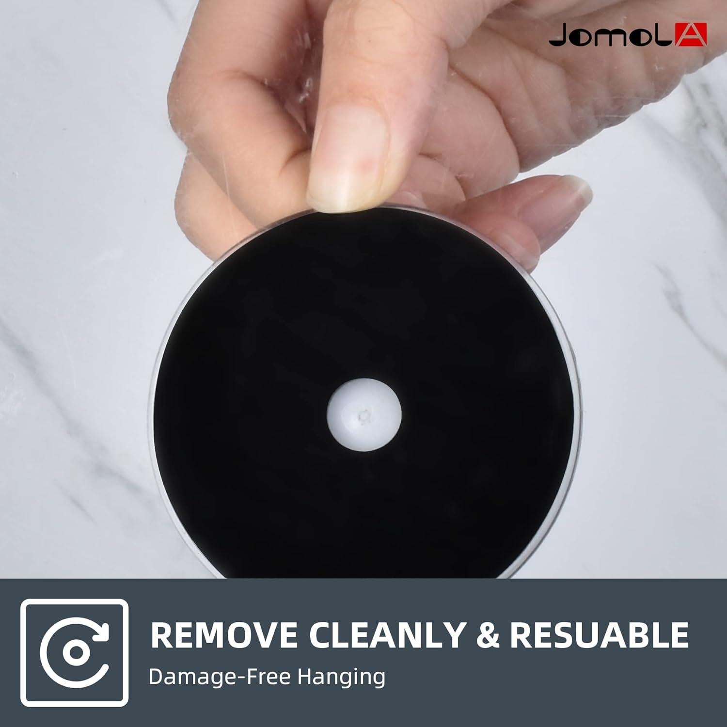 Ganchos de Ducha con Ventosa JOMOLA Acero Inoxidable 2PCS