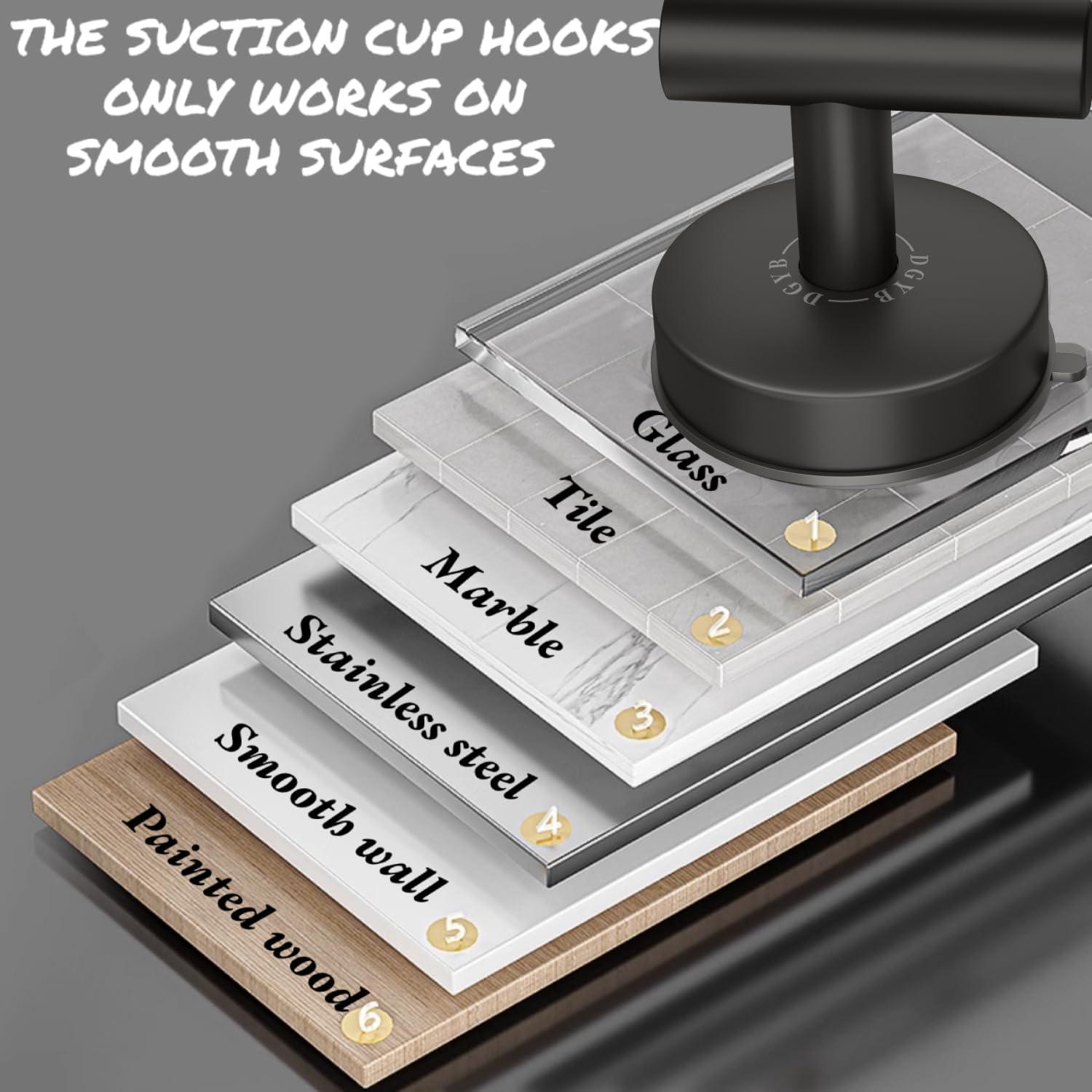 Ganchos de Ventosa DGYB Acero Inoxidable 2 Piezas 4.99 kg