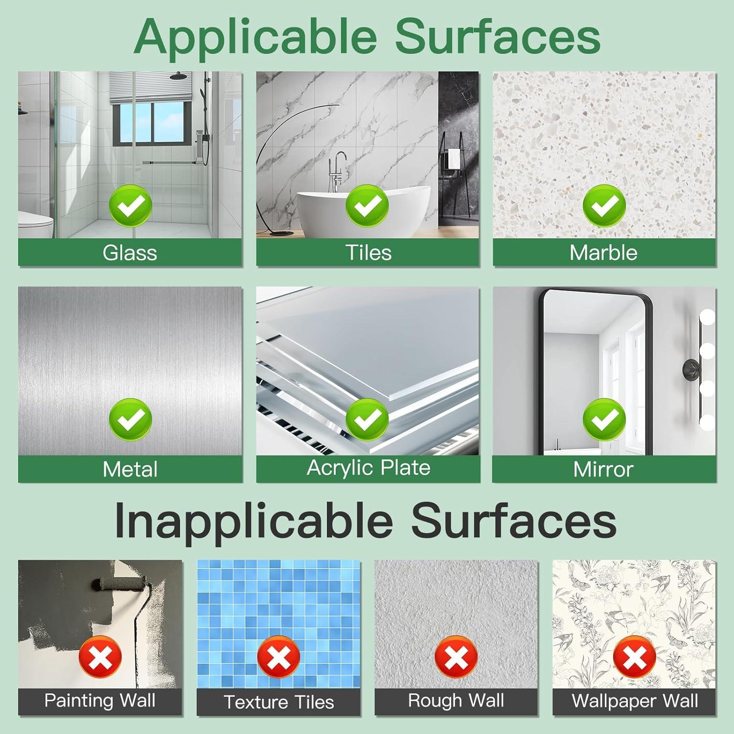 Ganchos de Ventosa LUXEAR - Paquete de 4, Soporta 5kg, Impermeables